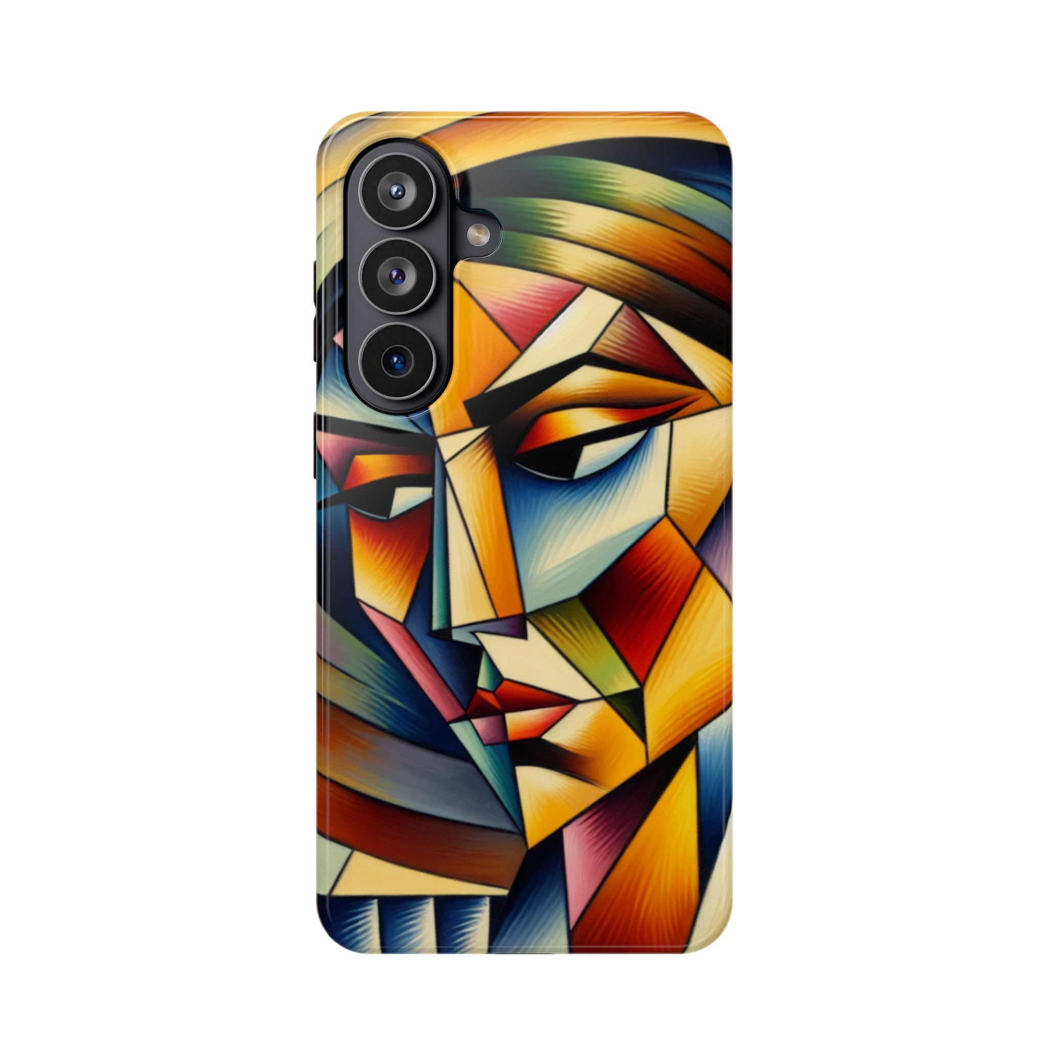 Abstract Cubist Face Phone Case — Impact‑Resistant Artistic iPhone Cover
