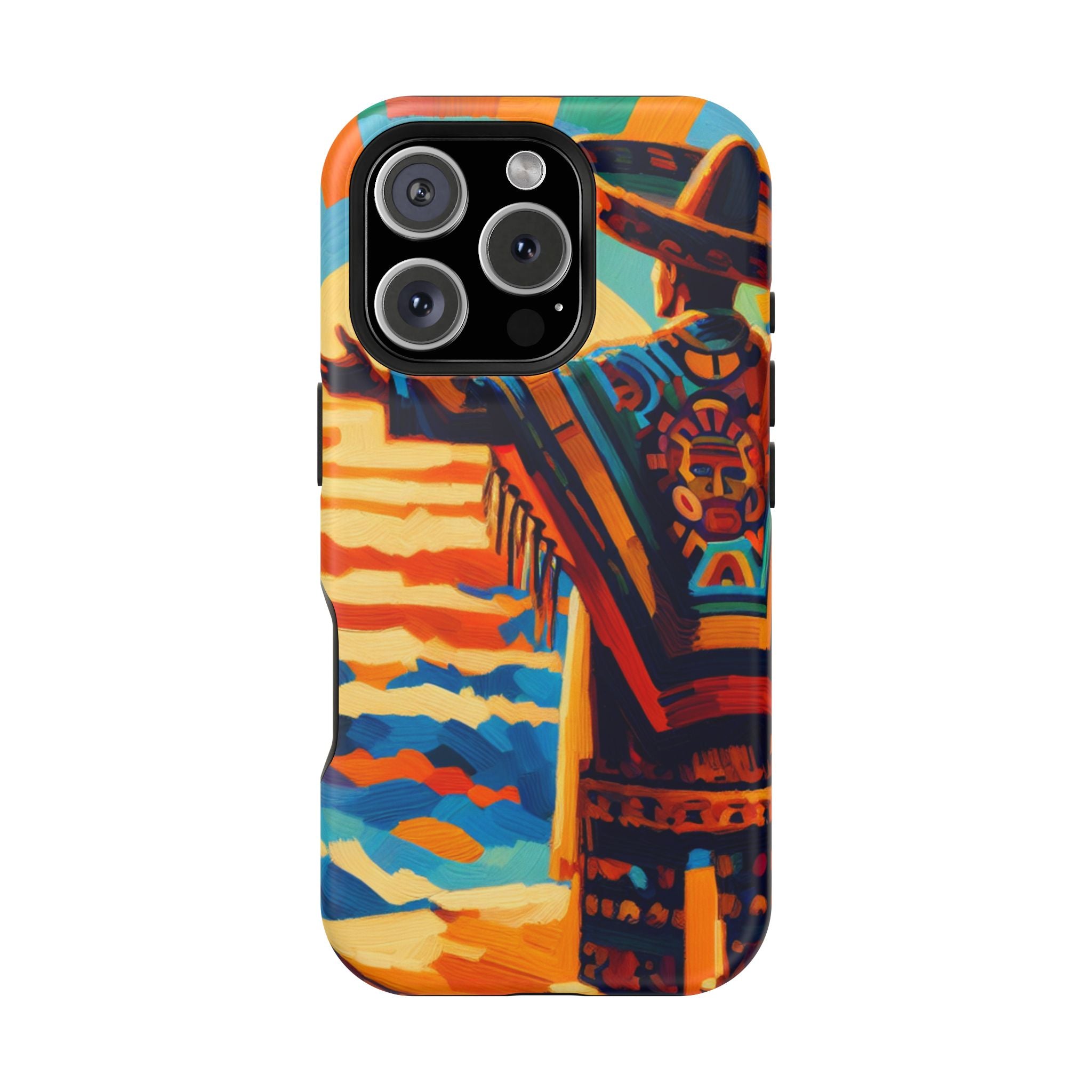 Impact Resistant Phone Case Sombrero Man Art