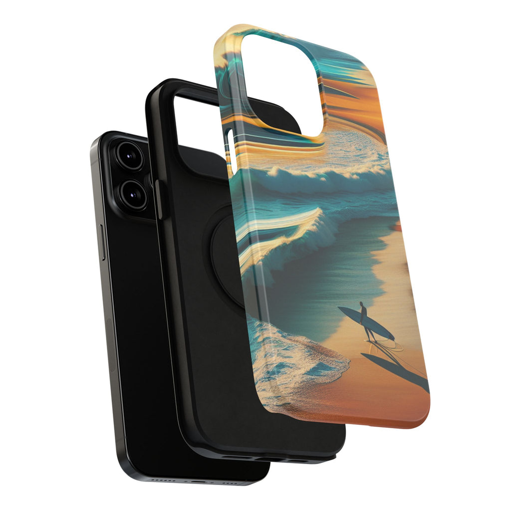 Impact Resistant Phone Case, Surf Wave Beach Lovers, Ocean Waves Design