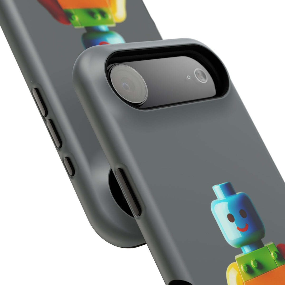 Rainbow Brick Minifigure Impact-Resistant Phone Case