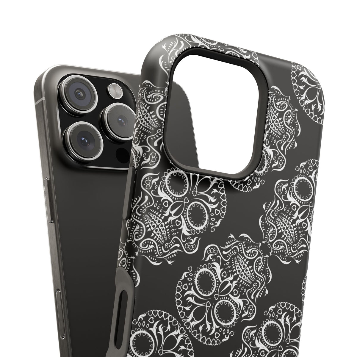 Skull Pattern Black & White Gothic Tough Cases for iPhone