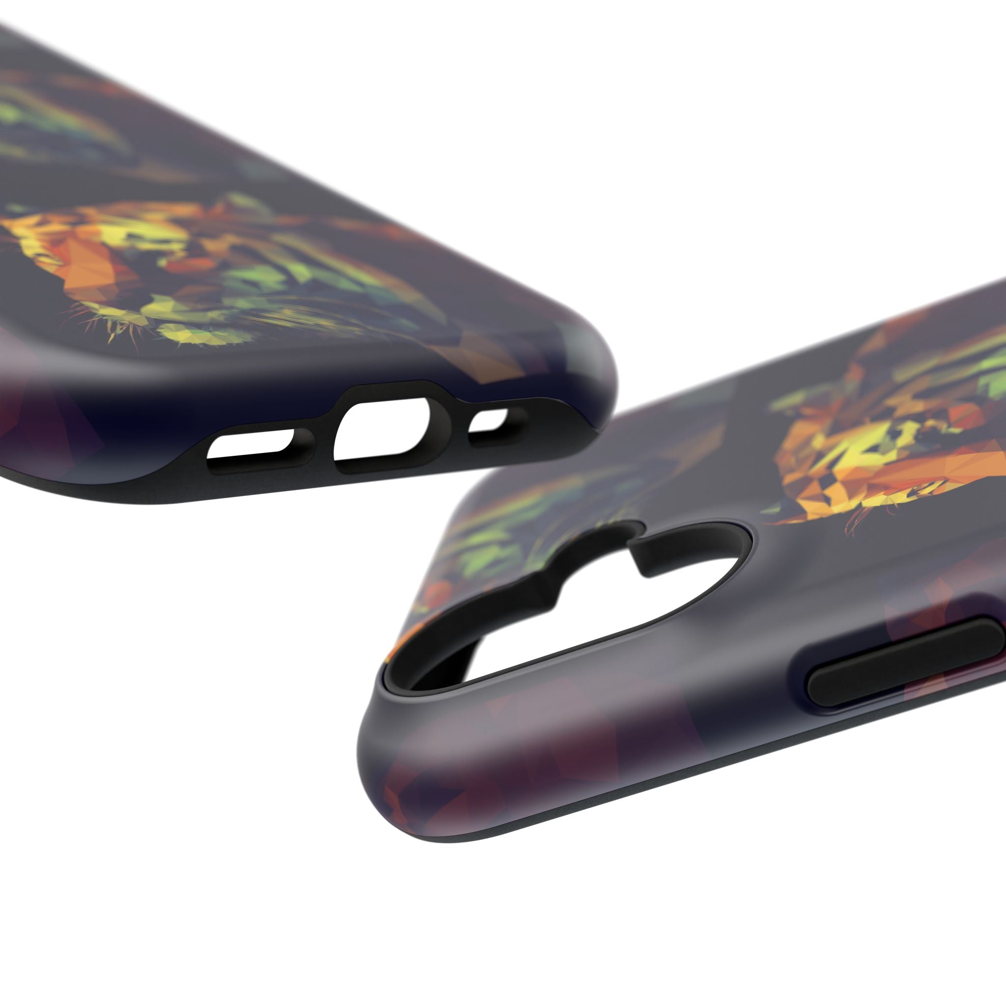 Colorful Tiger Phone Case, Impact-Resistant