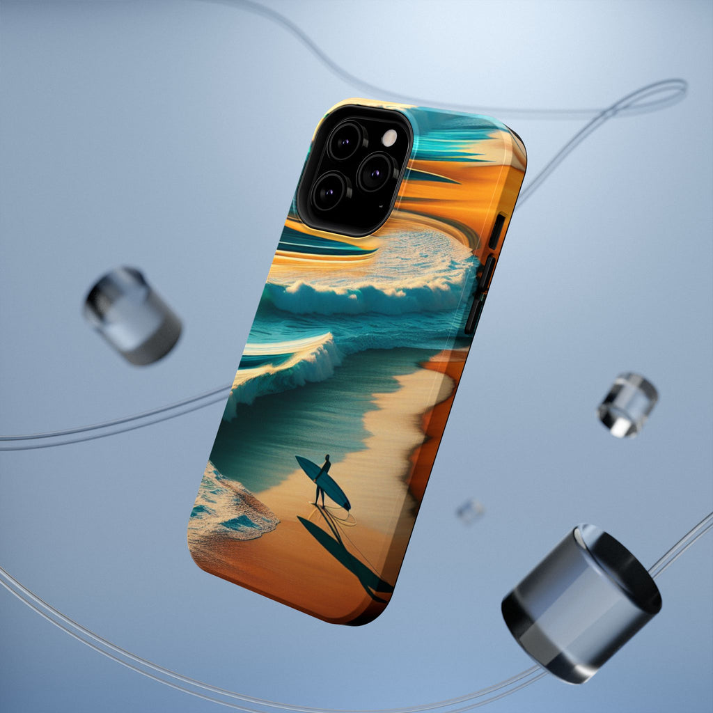 Impact Resistant Phone Case, Surf Wave Beach Lovers, Ocean Waves Design