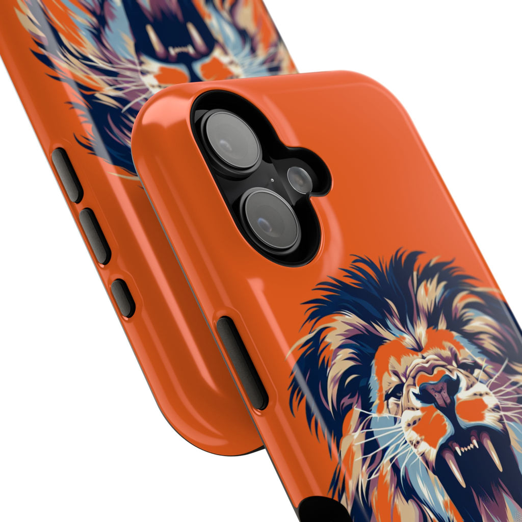Roaring Lion Impact Phone Case — Shockproof Orange Protective Cover