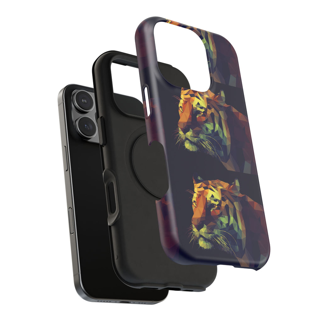 Colorful Tiger Phone Case, Impact-Resistant