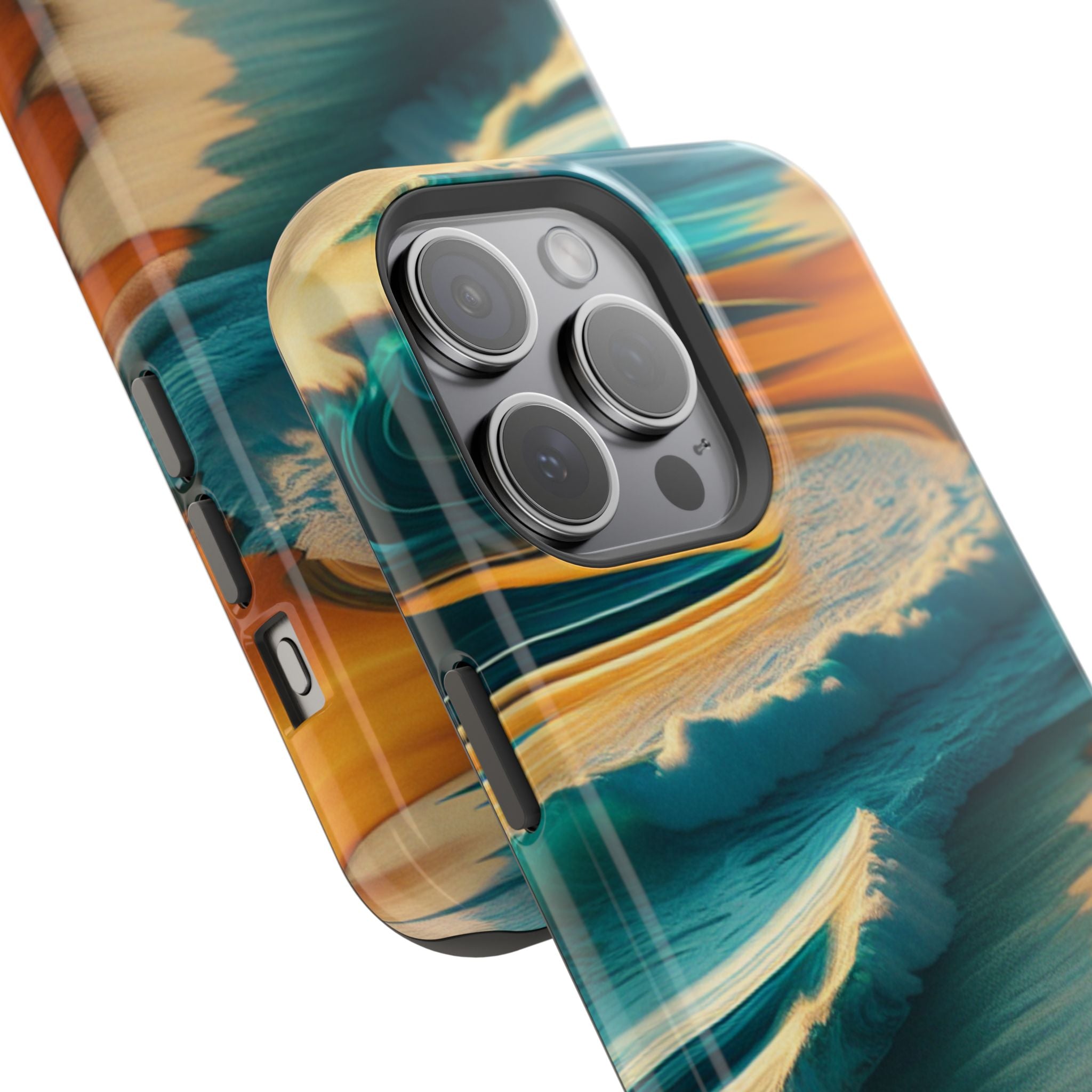 Impact Resistant Phone Case, Surf Wave Beach Lovers, Ocean Waves Design