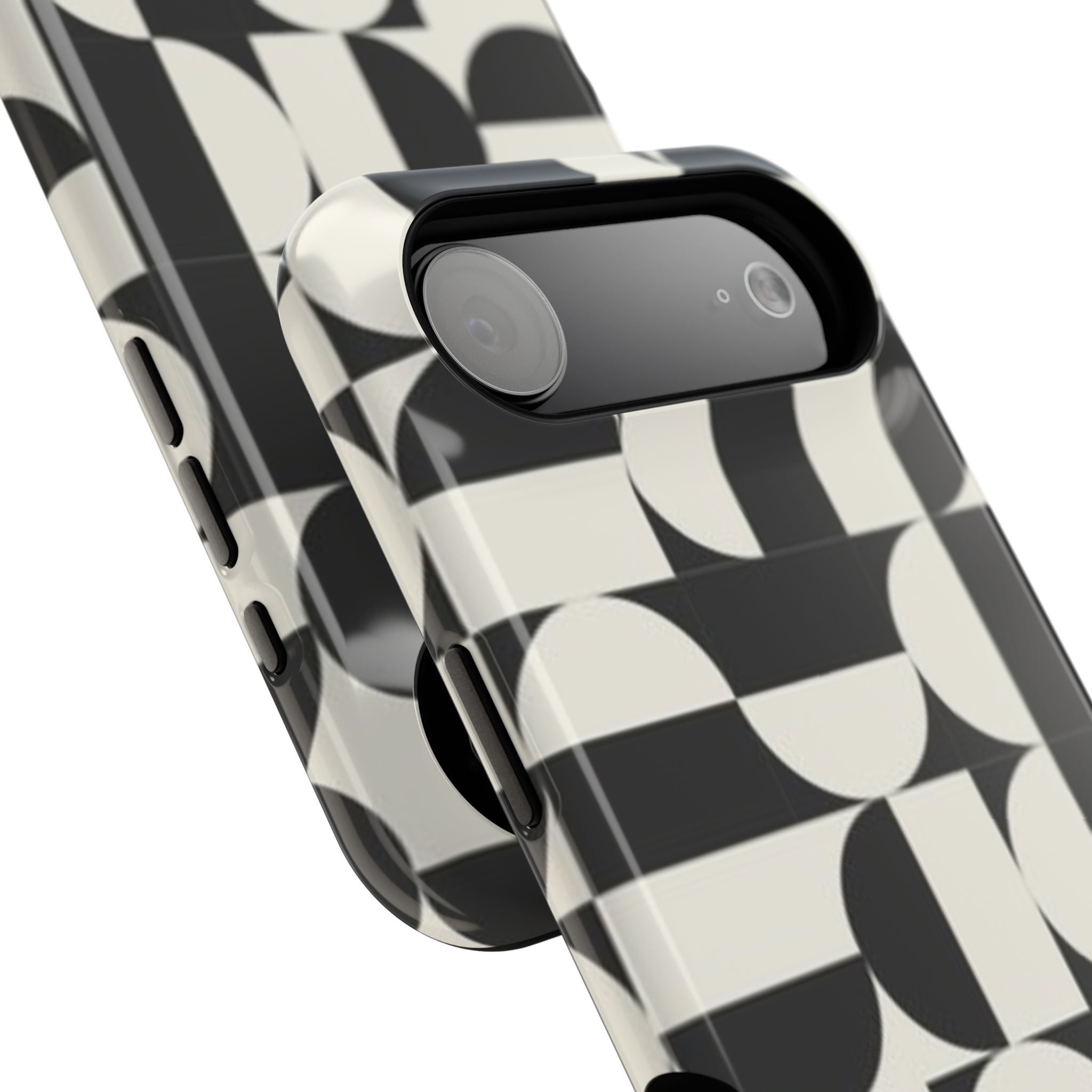 Black and White Design Impact-Resistant Case