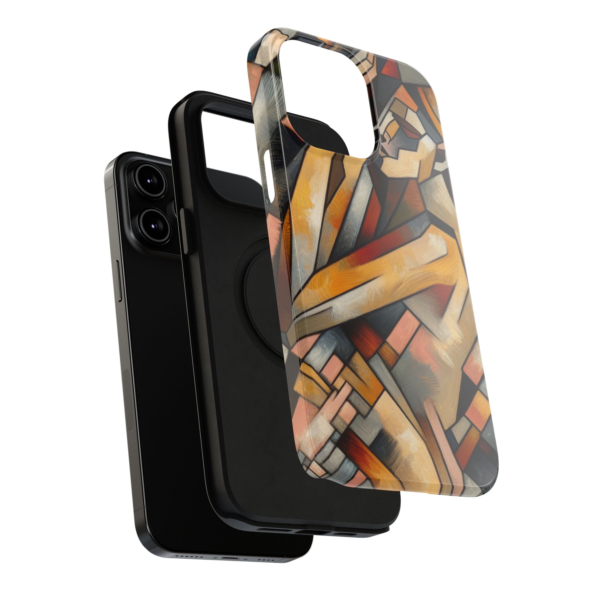 Impact Resistant Phone Case - Woman Abstract Design