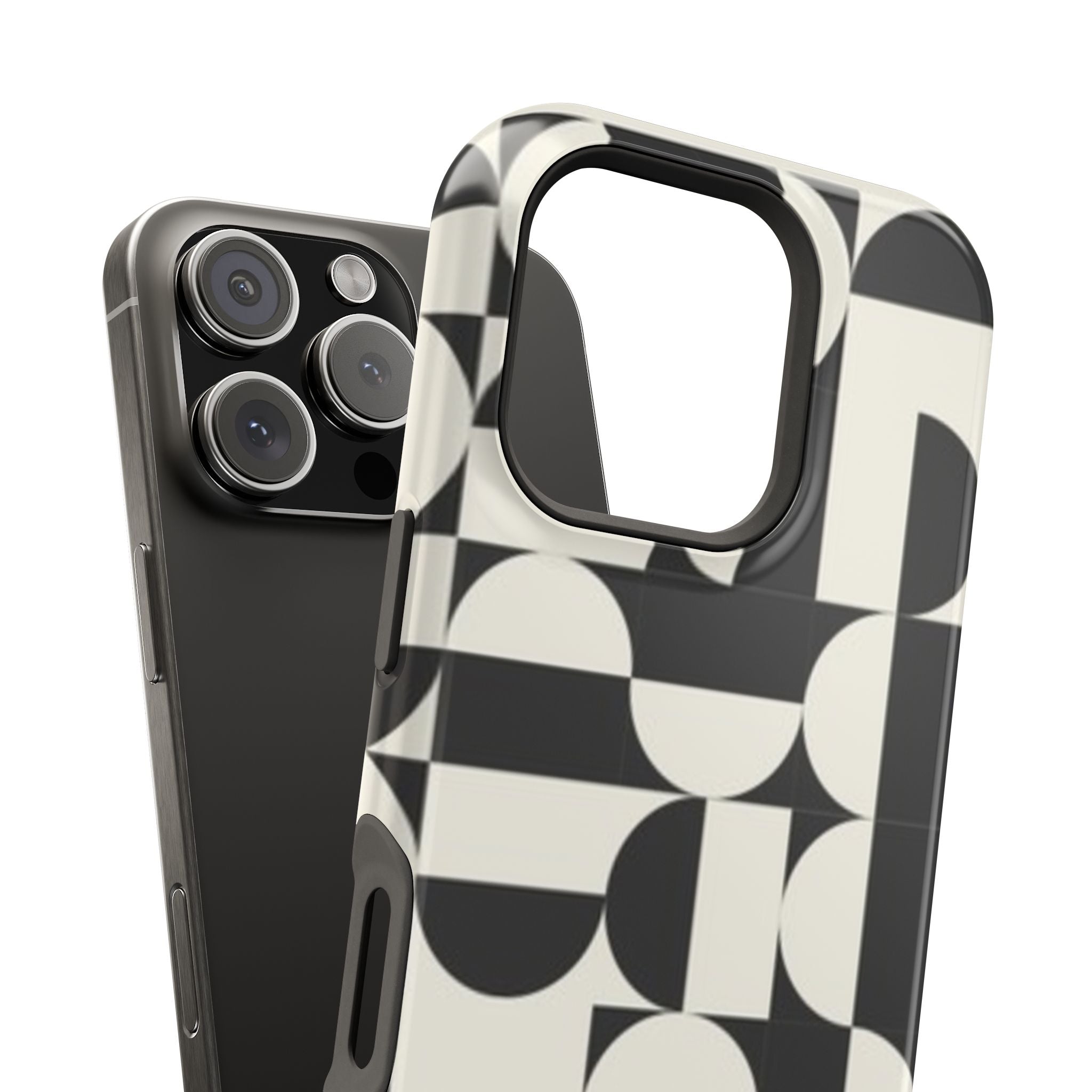 Black and White Design Impact-Resistant Case