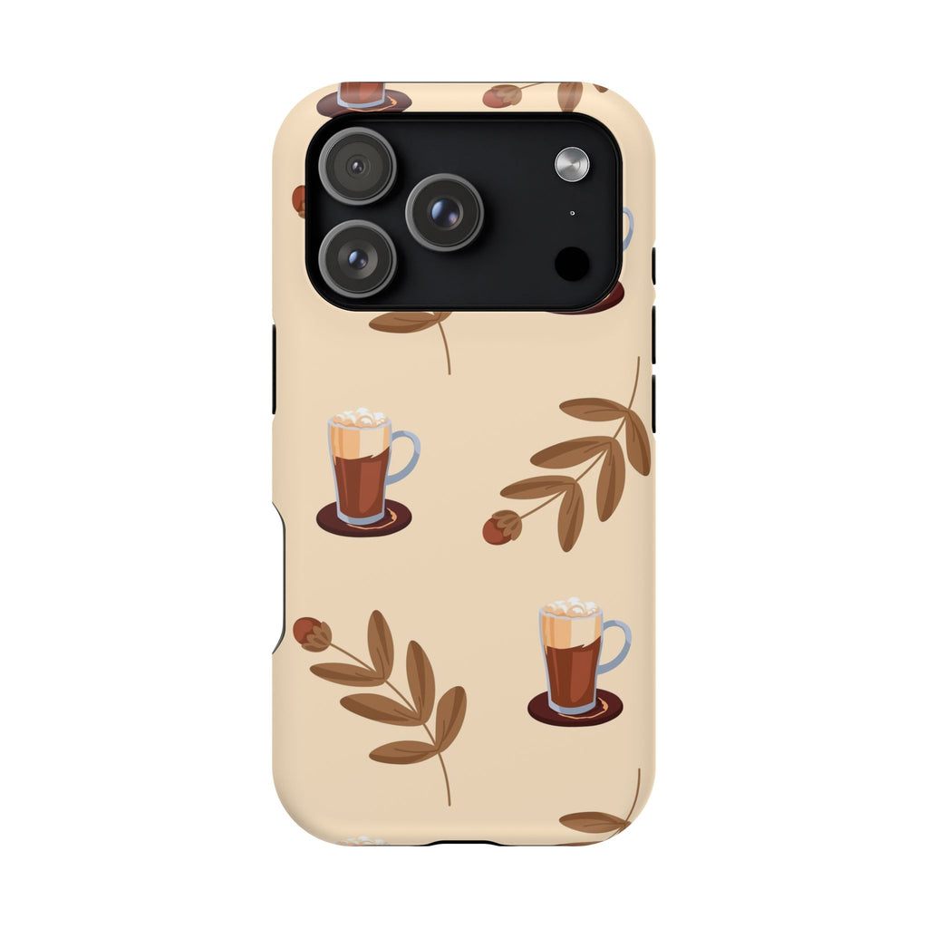 Latte & Leaves Impact-Resistant Phone Case for Samsung Galaxy Phones