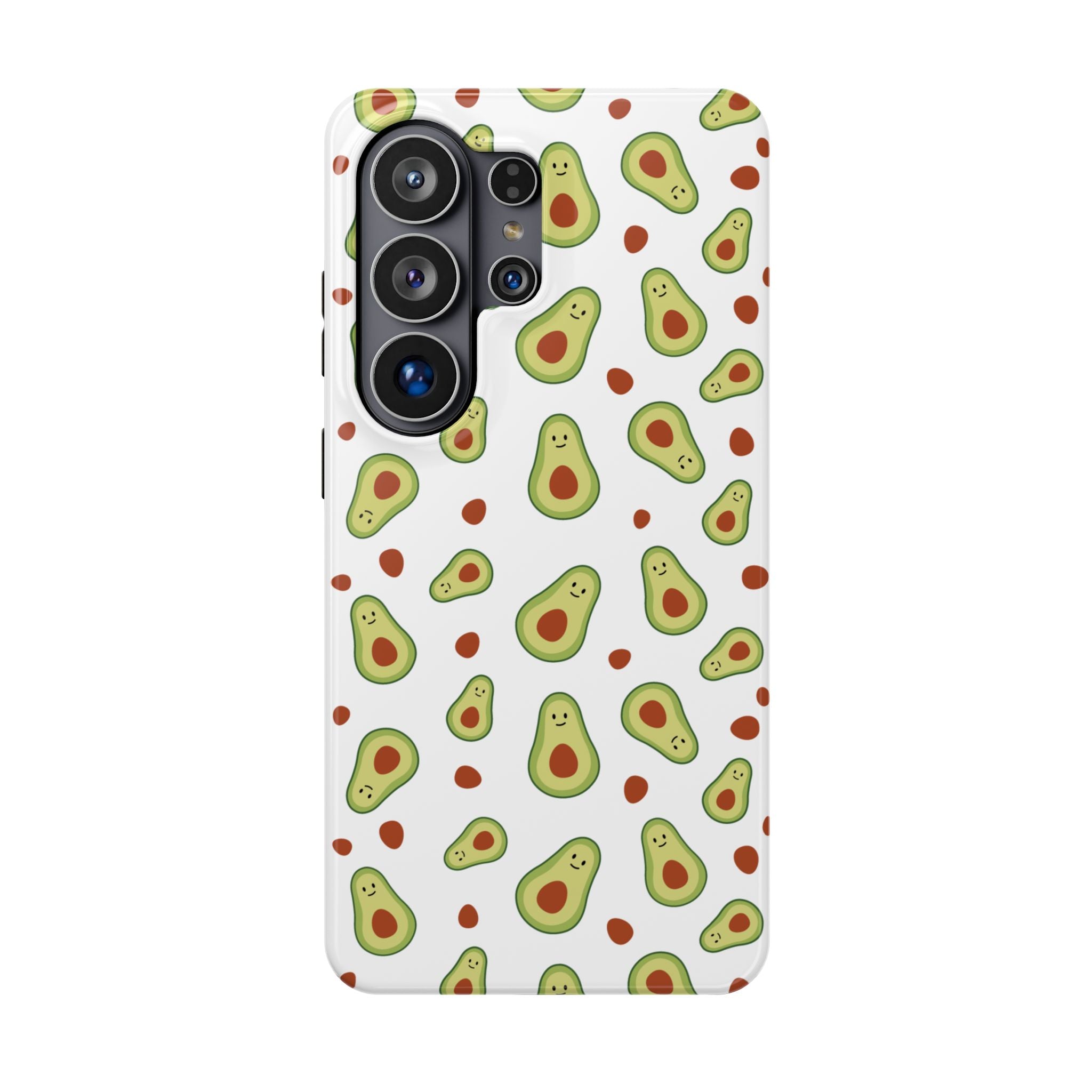 Avocado Pattern Impact-Resistant Phone Case — Cute Avocado Toss Design