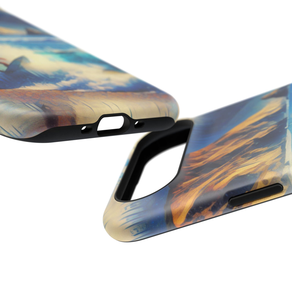 Surfer Wave Impact Phone Case – Vibrant Ocean Art Protective Cover