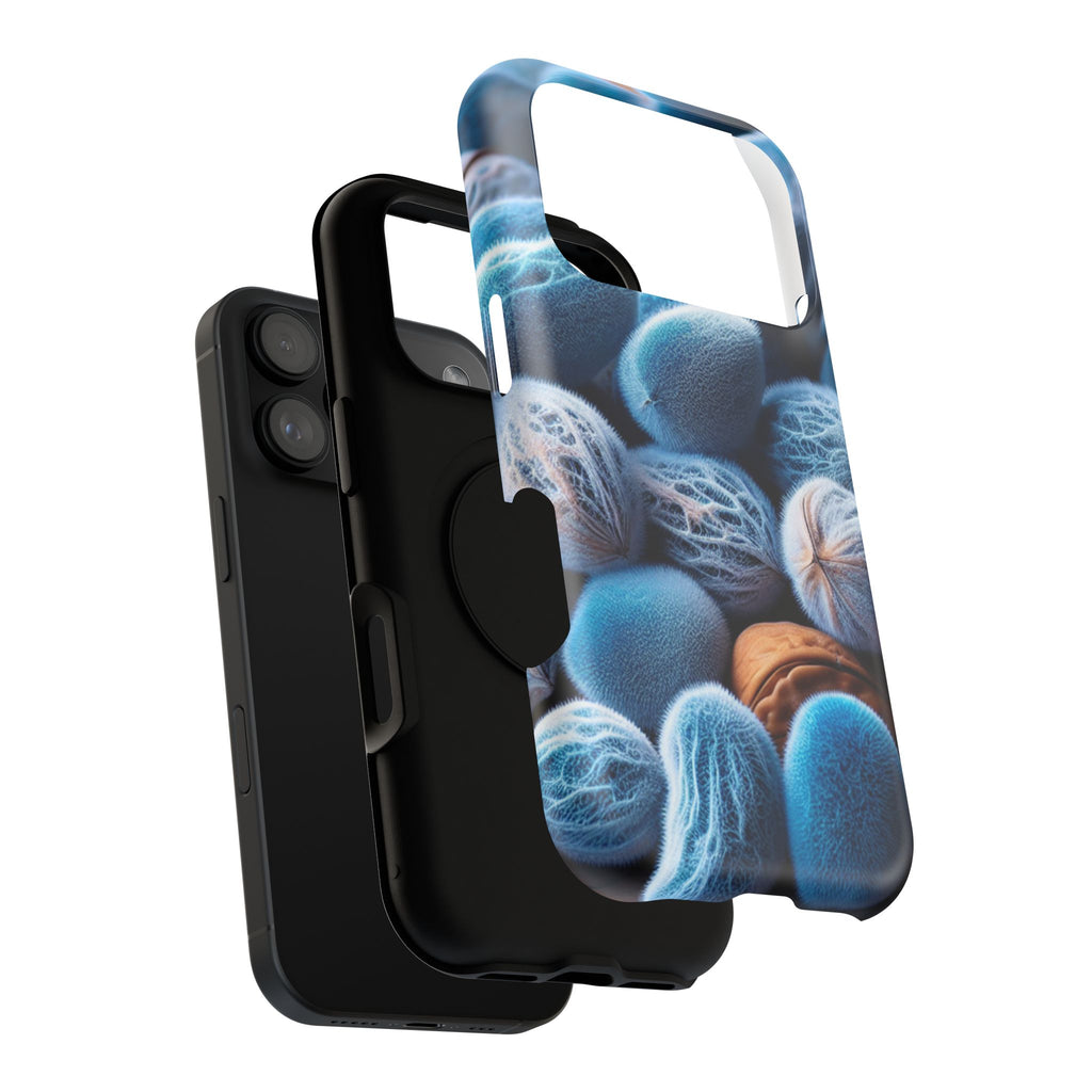 Phone Case — Blue Fuzzy Pods Impact-Resistant Protective Case