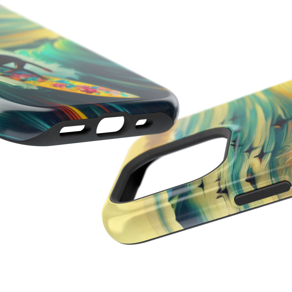 Surfer Riding Waves Impact Resistant Phone Case
