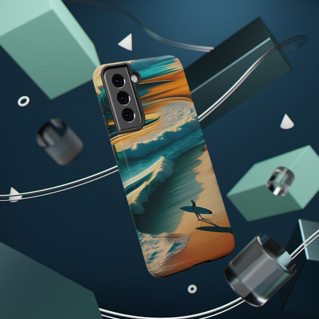 Impact Resistant Phone Case, Surf Wave Beach Lovers, Ocean Waves Design