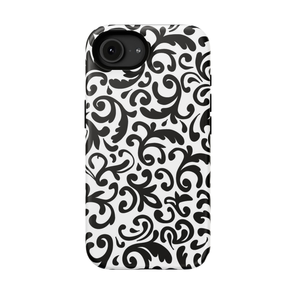 Floral Scroll Impact-Resistant Phone Case