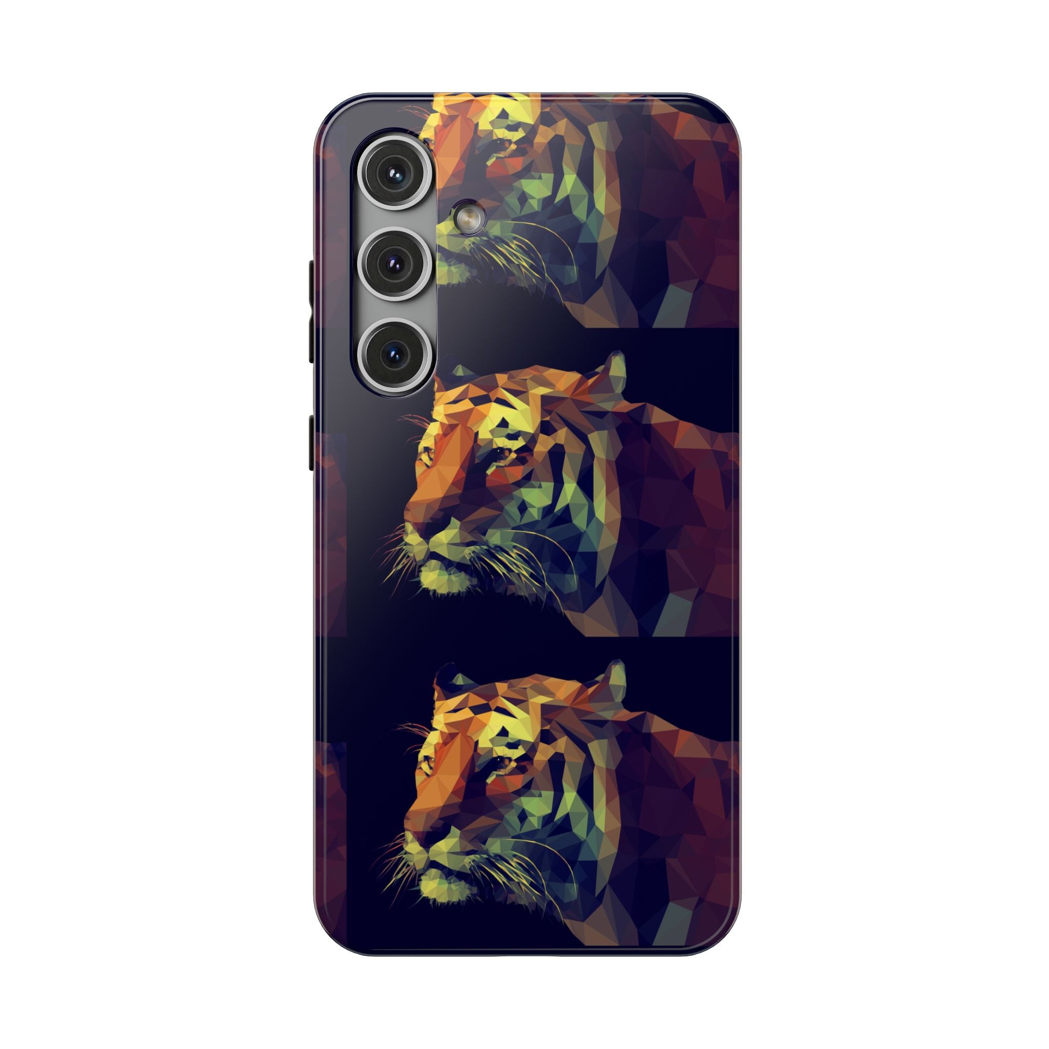 Colorful Tiger Phone Case, Impact-Resistant