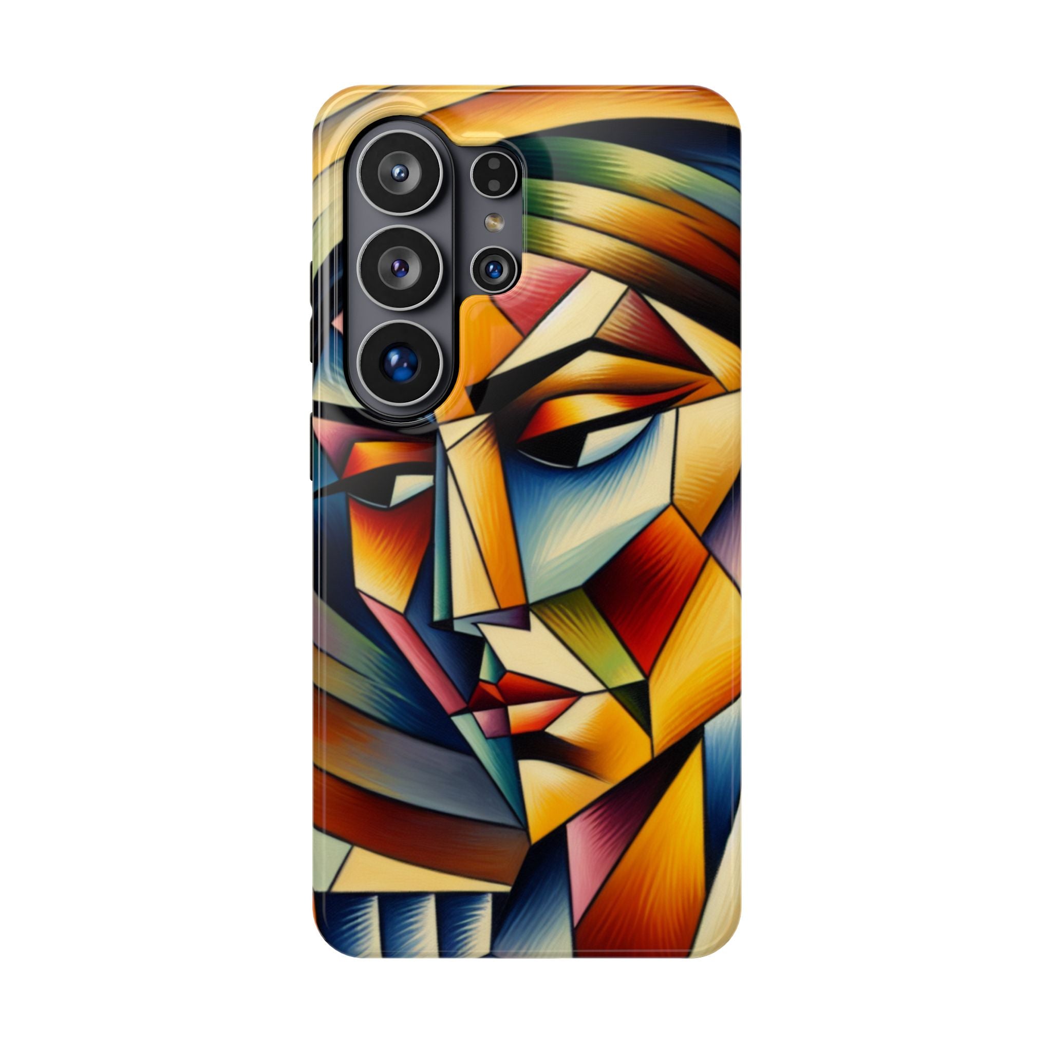 Abstract Cubist Face Phone Case — Impact‑Resistant Artistic iPhone Cover
