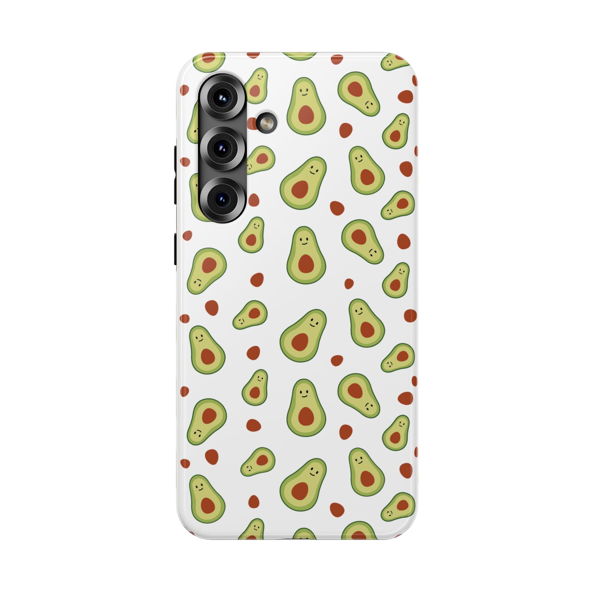 Avocado Pattern Impact-Resistant Phone Case — Cute Avocado Toss Design