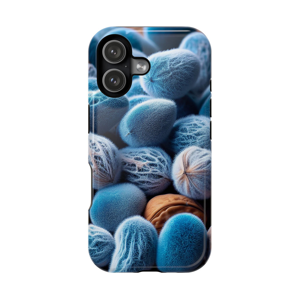 Phone Case — Blue Fuzzy Pods Impact-Resistant Protective Case