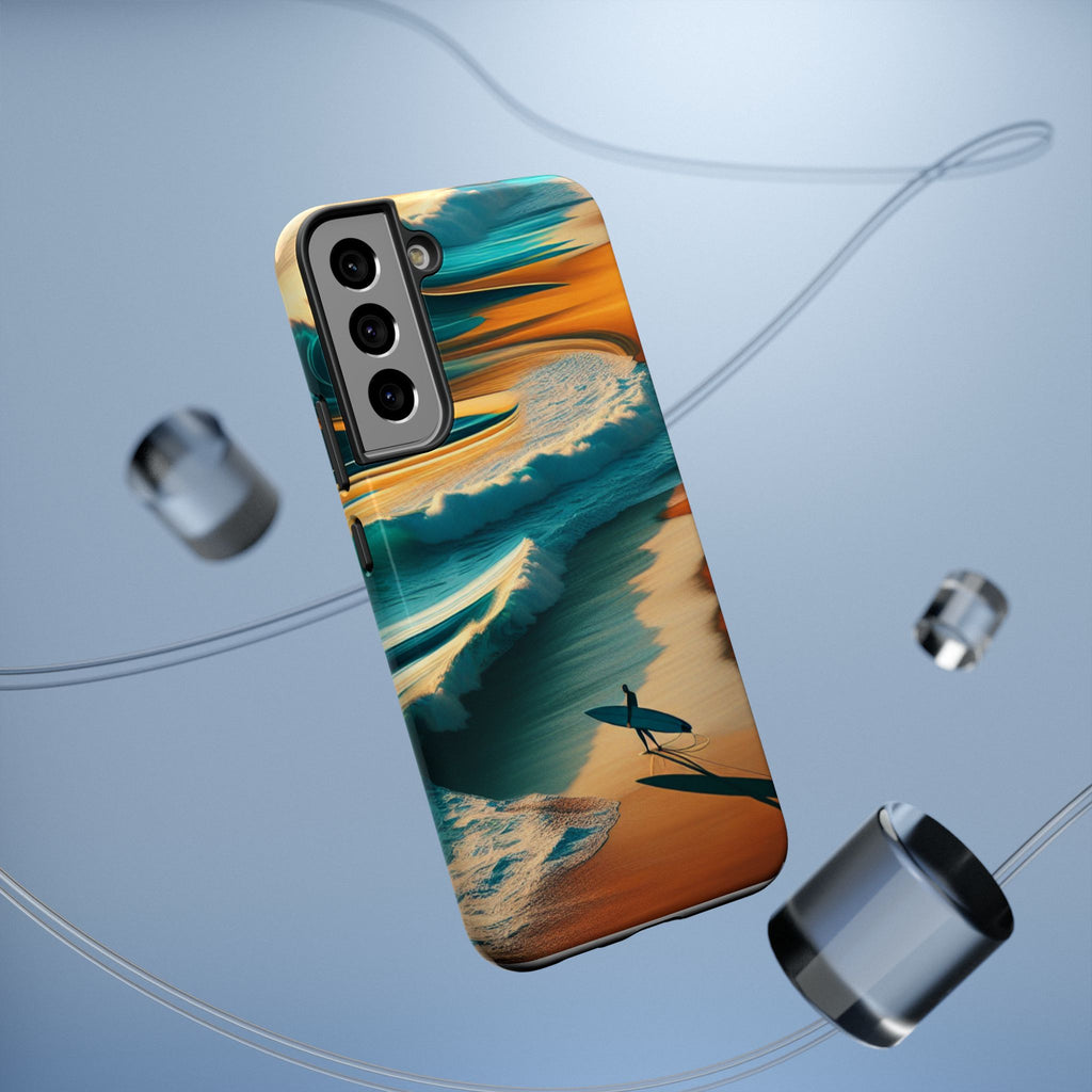 Impact Resistant Phone Case, Surf Wave Beach Lovers, Ocean Waves Design
