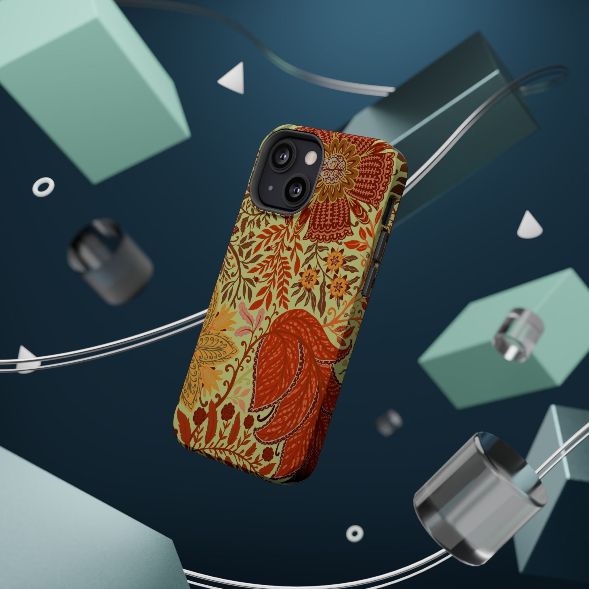 Floral Paisley Magnetic Impact-Resistant Phone Case