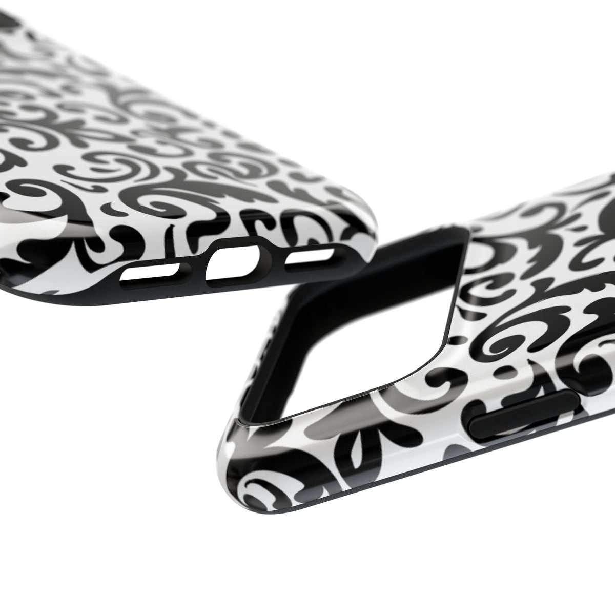 Floral Scroll Impact-Resistant Phone Case