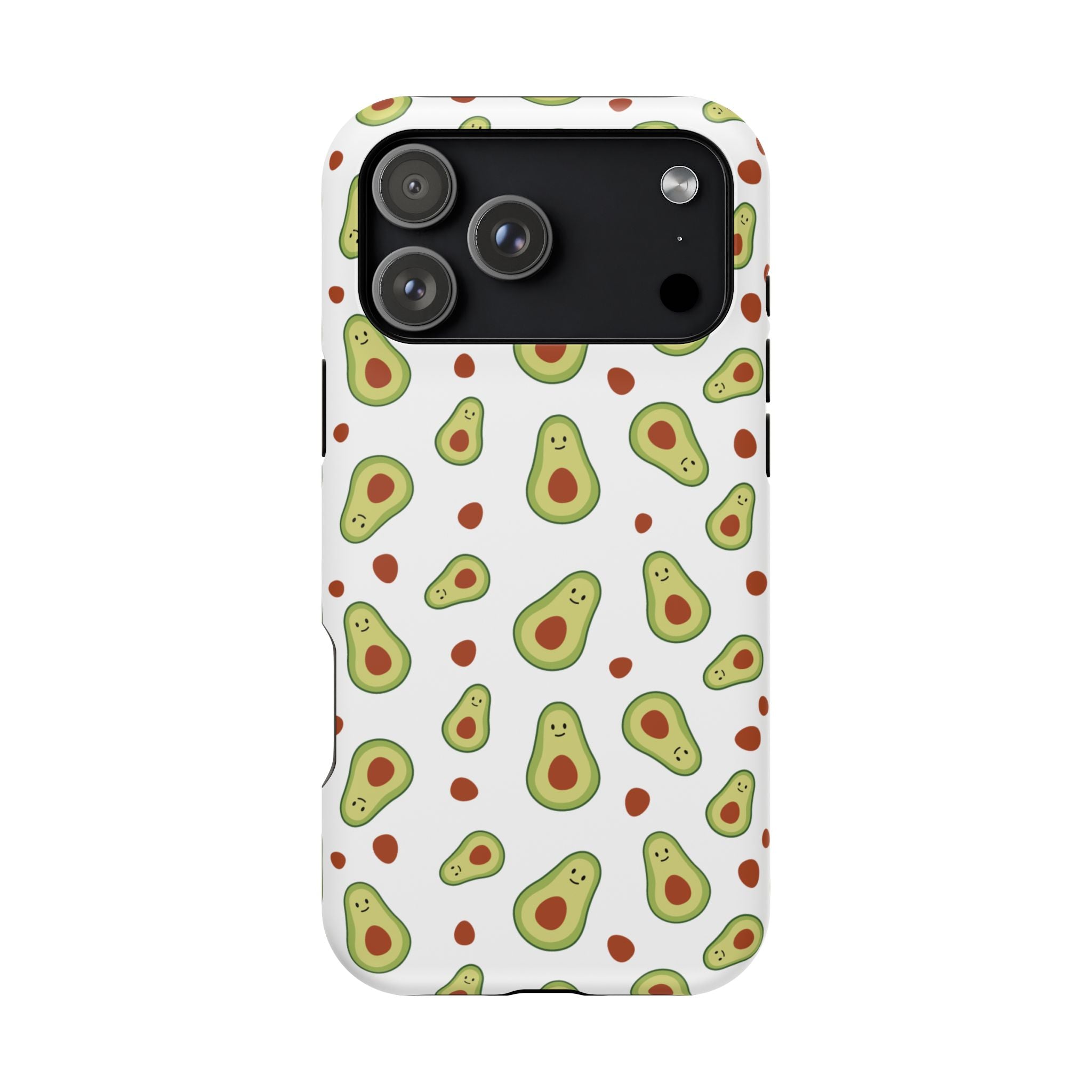Avocado Pattern Impact-Resistant Phone Case — Cute Avocado Toss Design