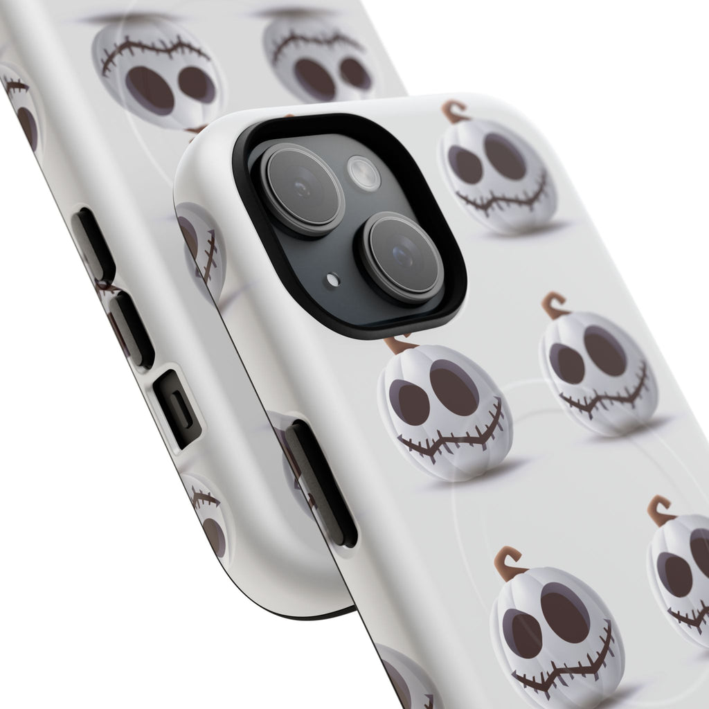 White Jack-O'-Lantern Spooky Magnetic Durable for iPhone/Samsung
