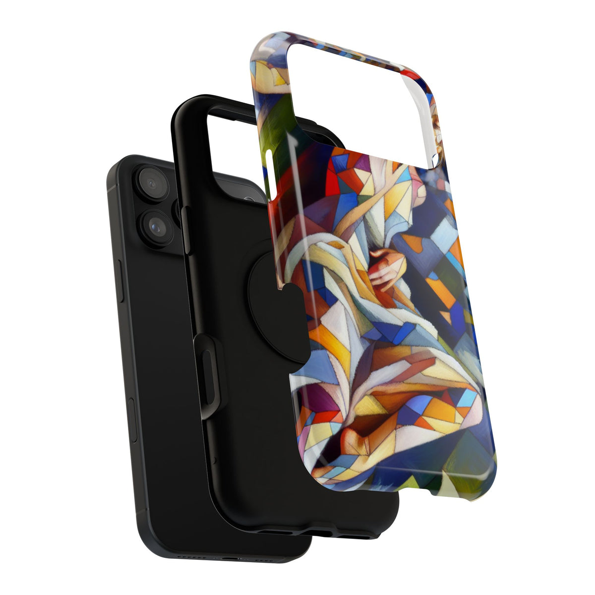 Stained Glass Angel Phone Case - Impact Resistant Art Phone Cover