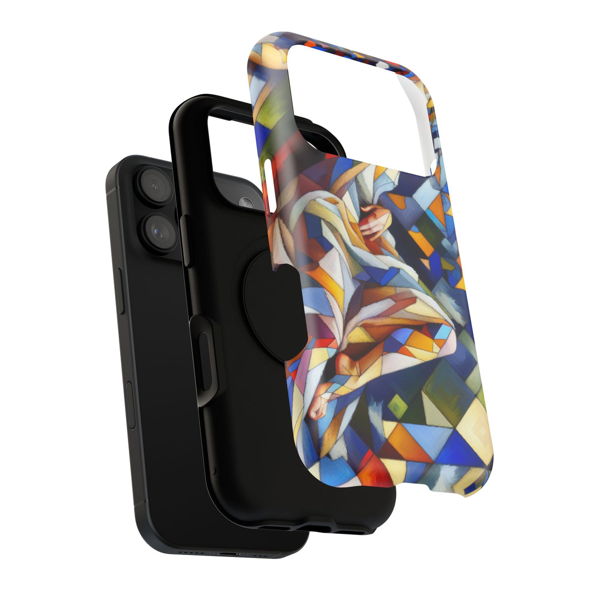 Abstract Stained Glass Dragon Impact Phone Case