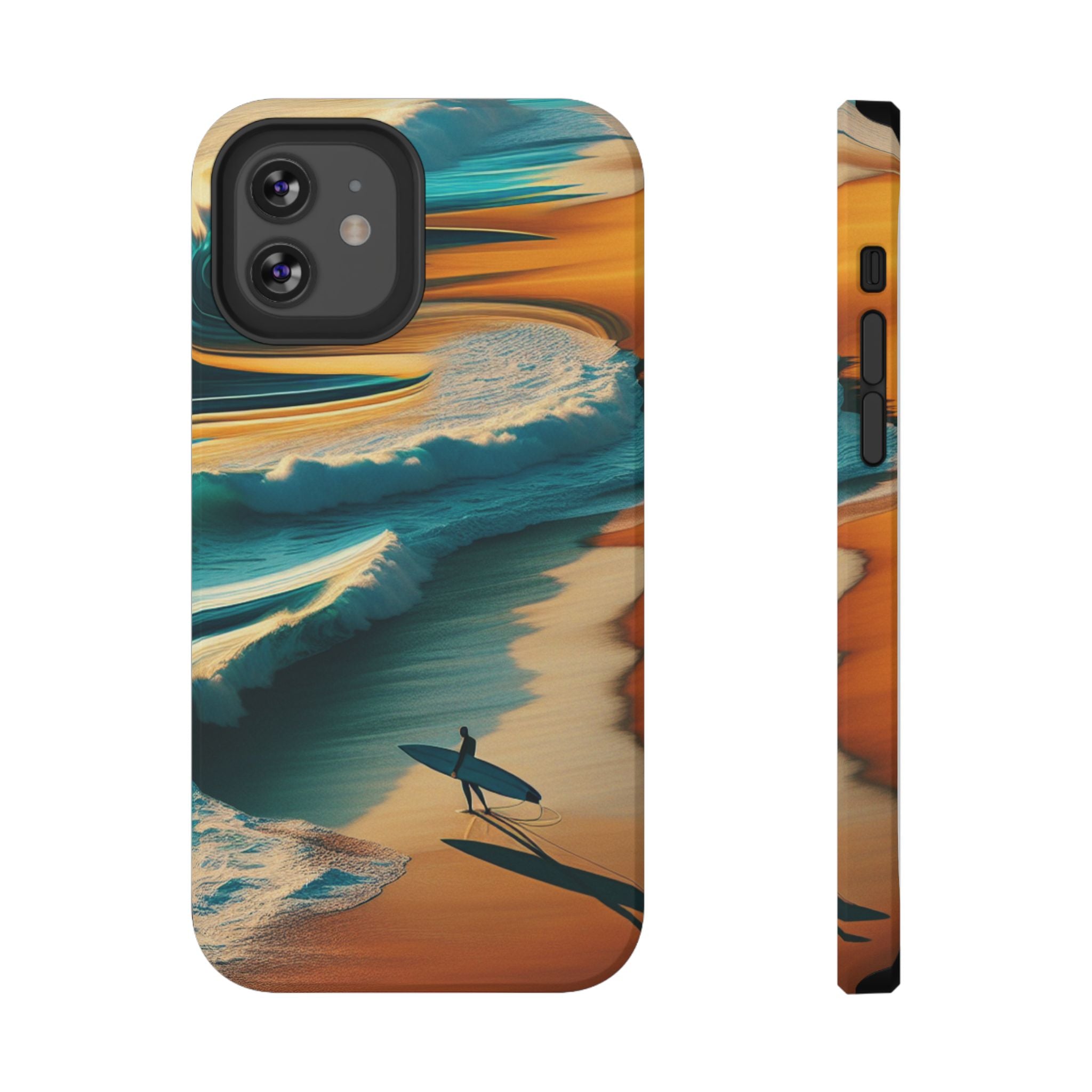 Impact Resistant Phone Case, Surf Wave Beach Lovers, Ocean Waves Design