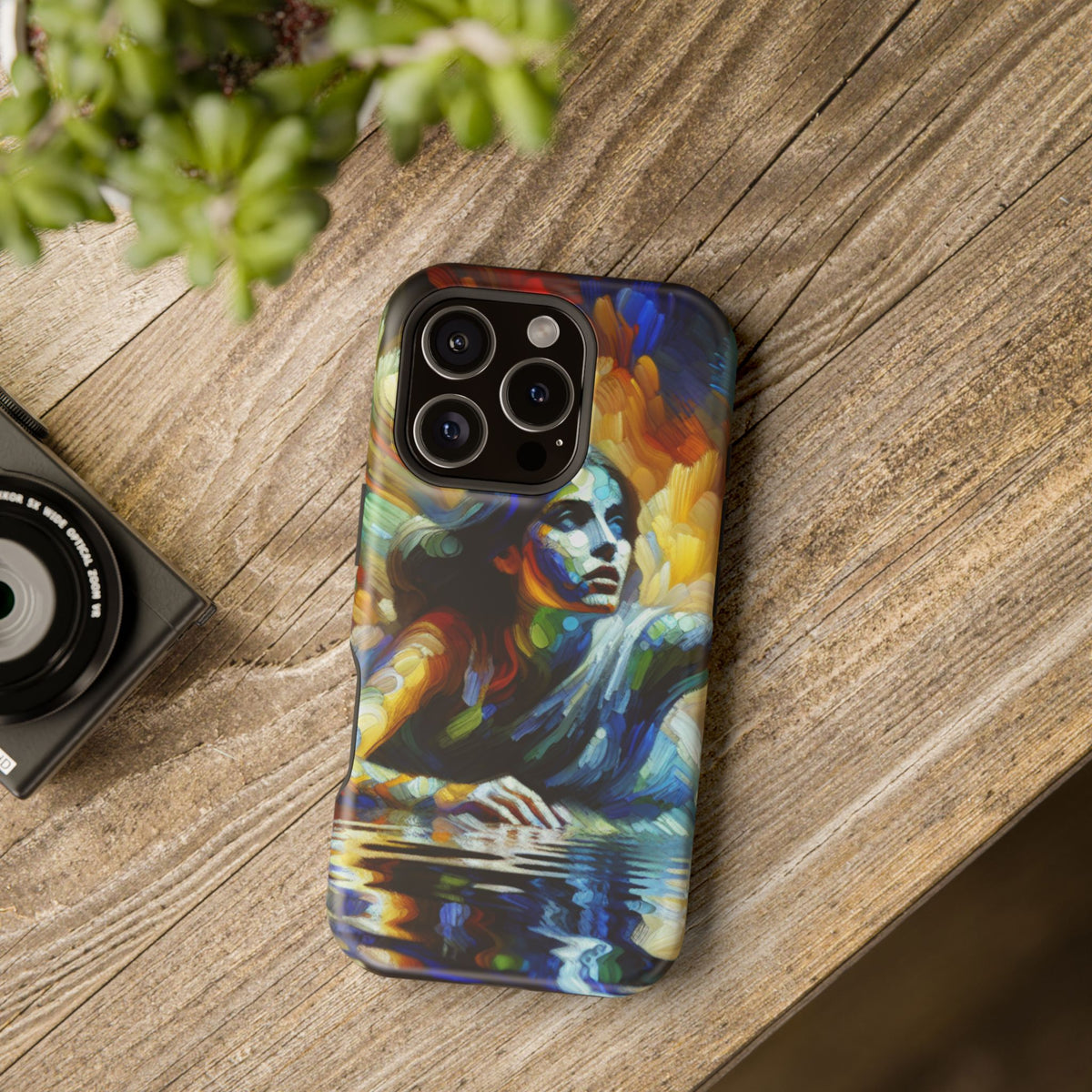 Impact-Resistant Phone Case — Colorful Surreal Mermaid Art