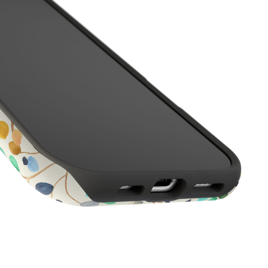 Floral Watercolor Leaves Magnetic Impact-Resistant Phone Case