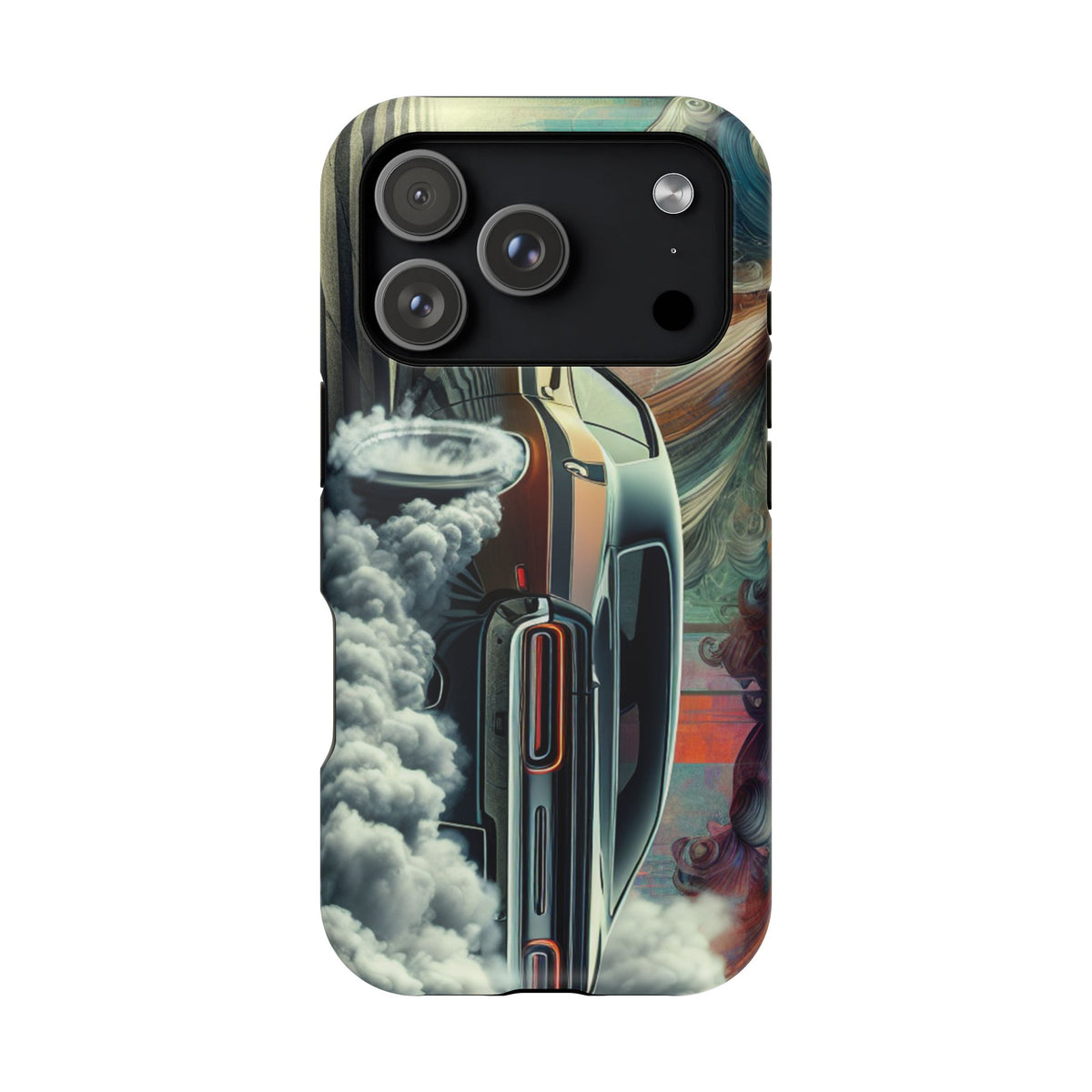 Phone Case – Vintage Muscle Car Smoke Art Impact-Resistant Case
