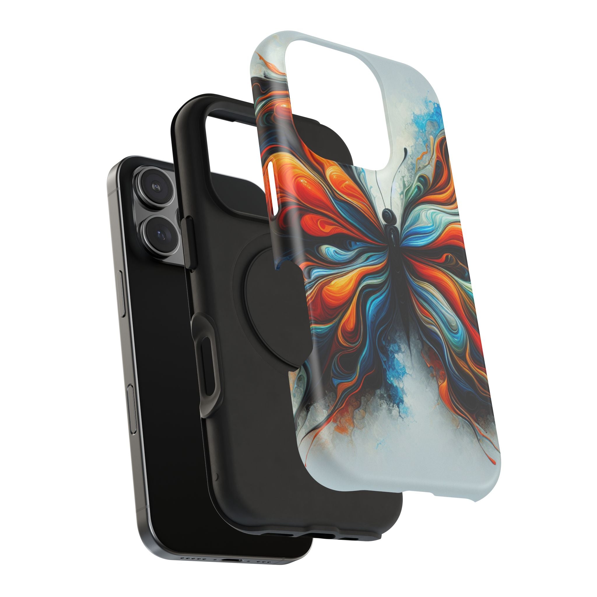 Vibrant Butterfly Impact Resistant Phone Case Unique Gift for Nature Lovers