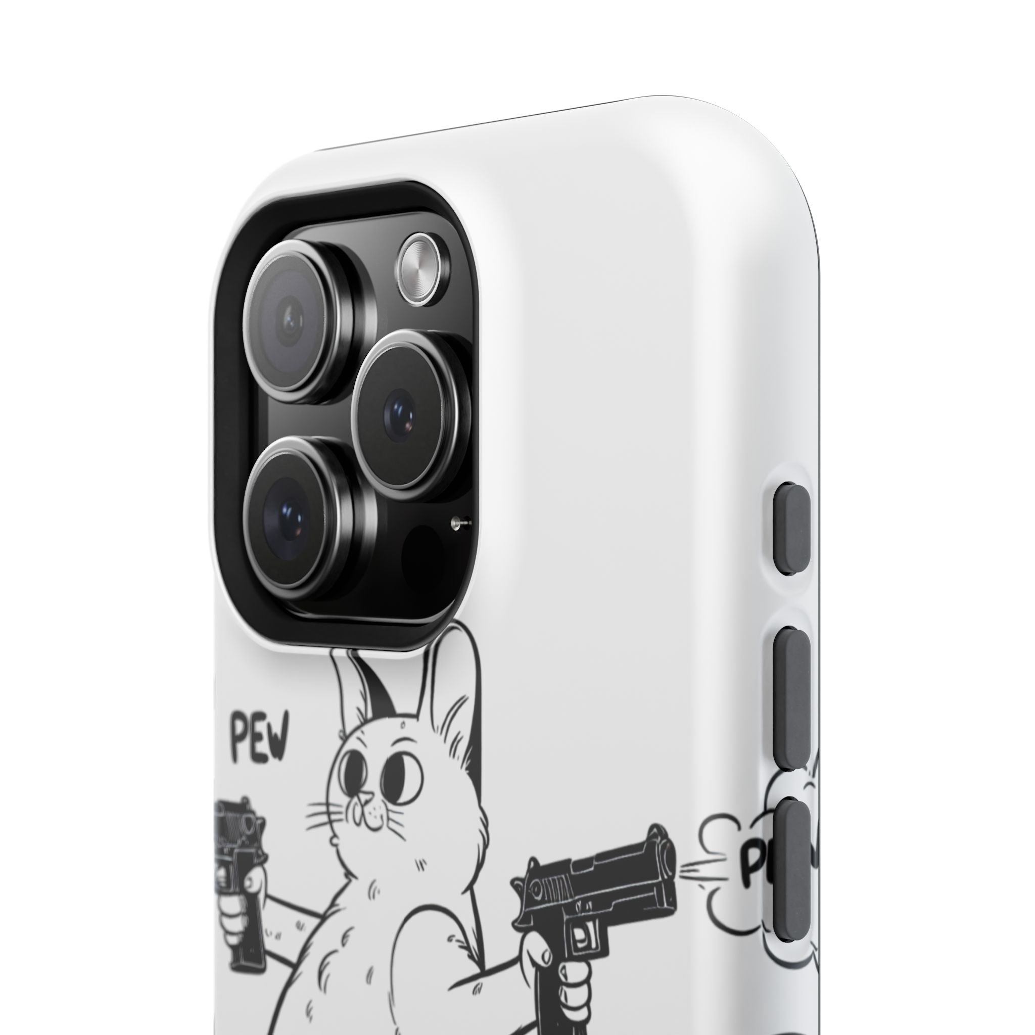 Impact Resistant Phone Case- Funny Cat Pew Pew