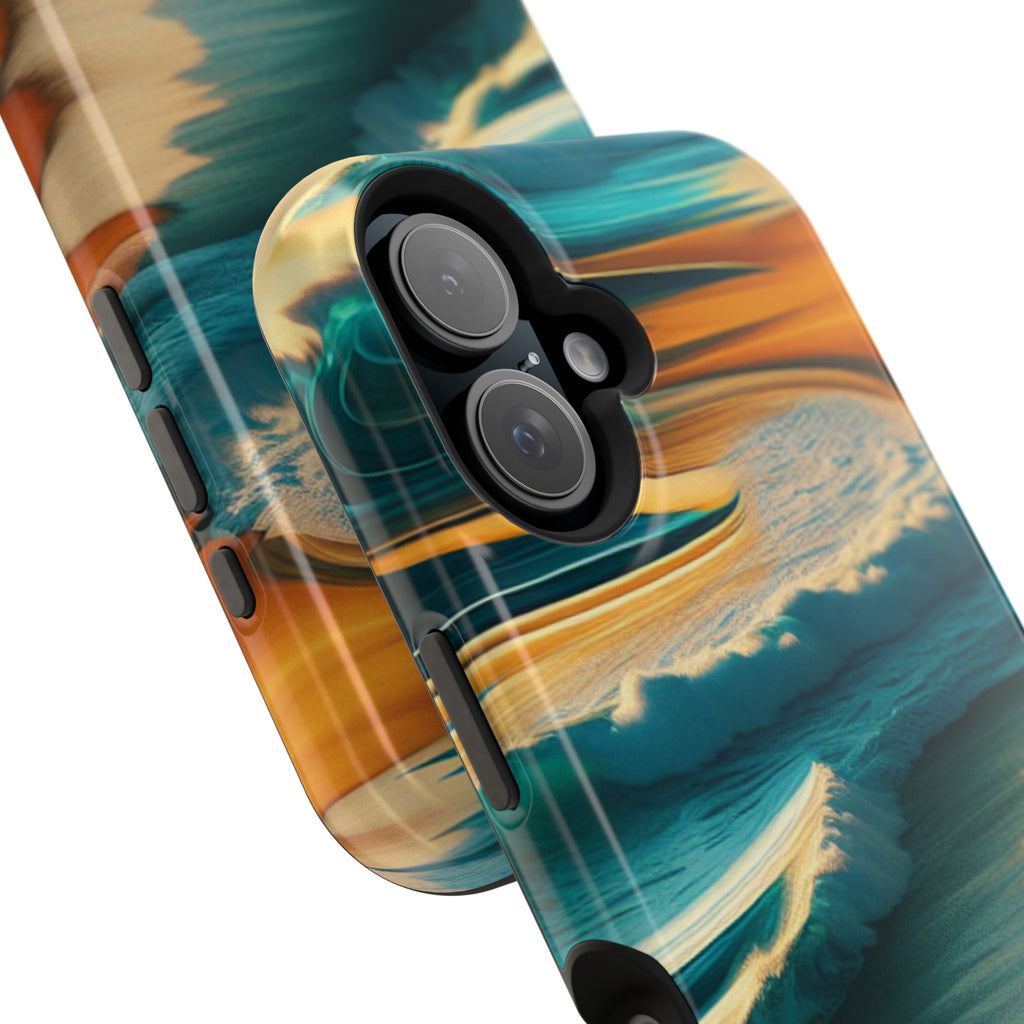 Impact Resistant Phone Case, Surf Wave Beach Lovers, Ocean Waves Design