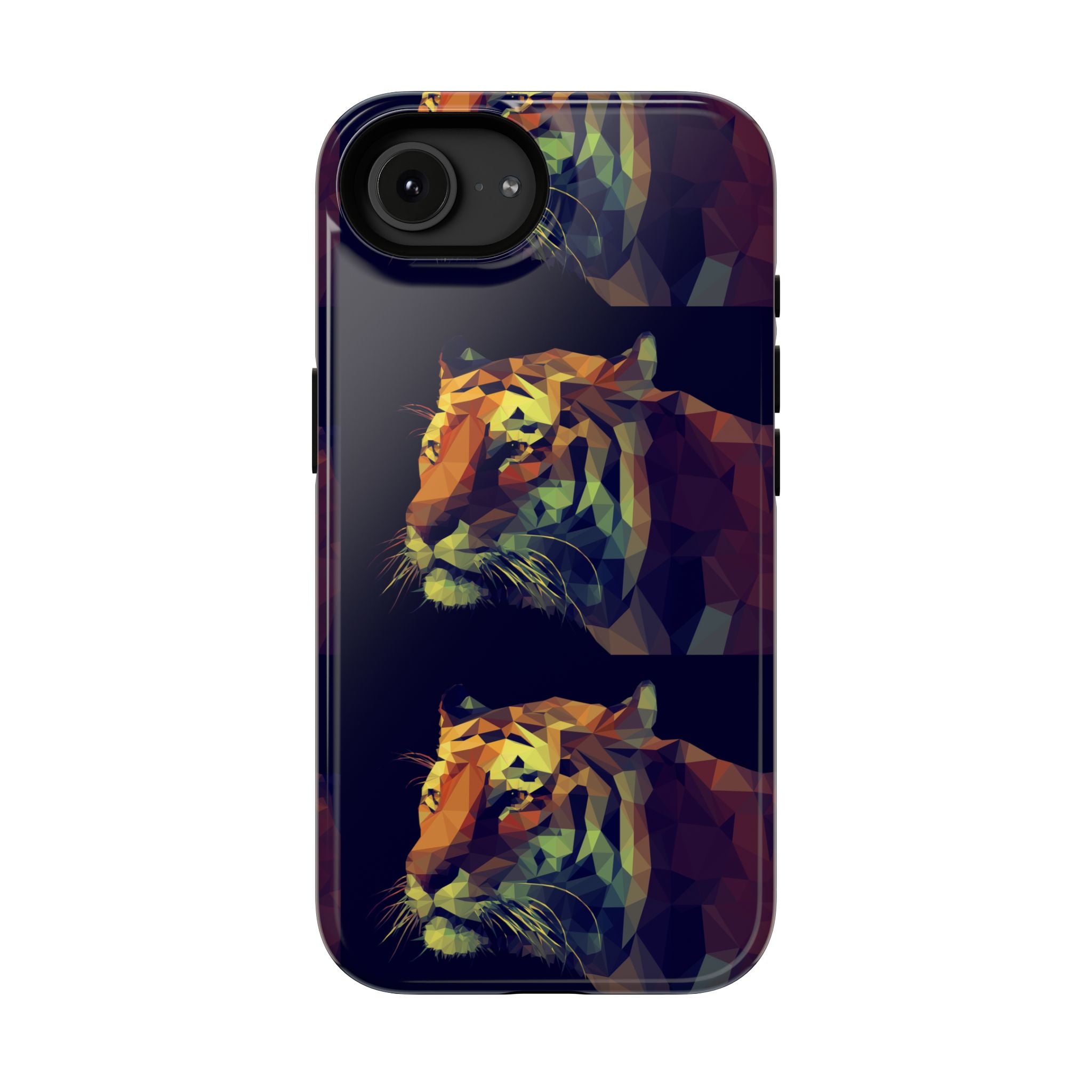 Colorful Tiger Phone Case, Impact-Resistant