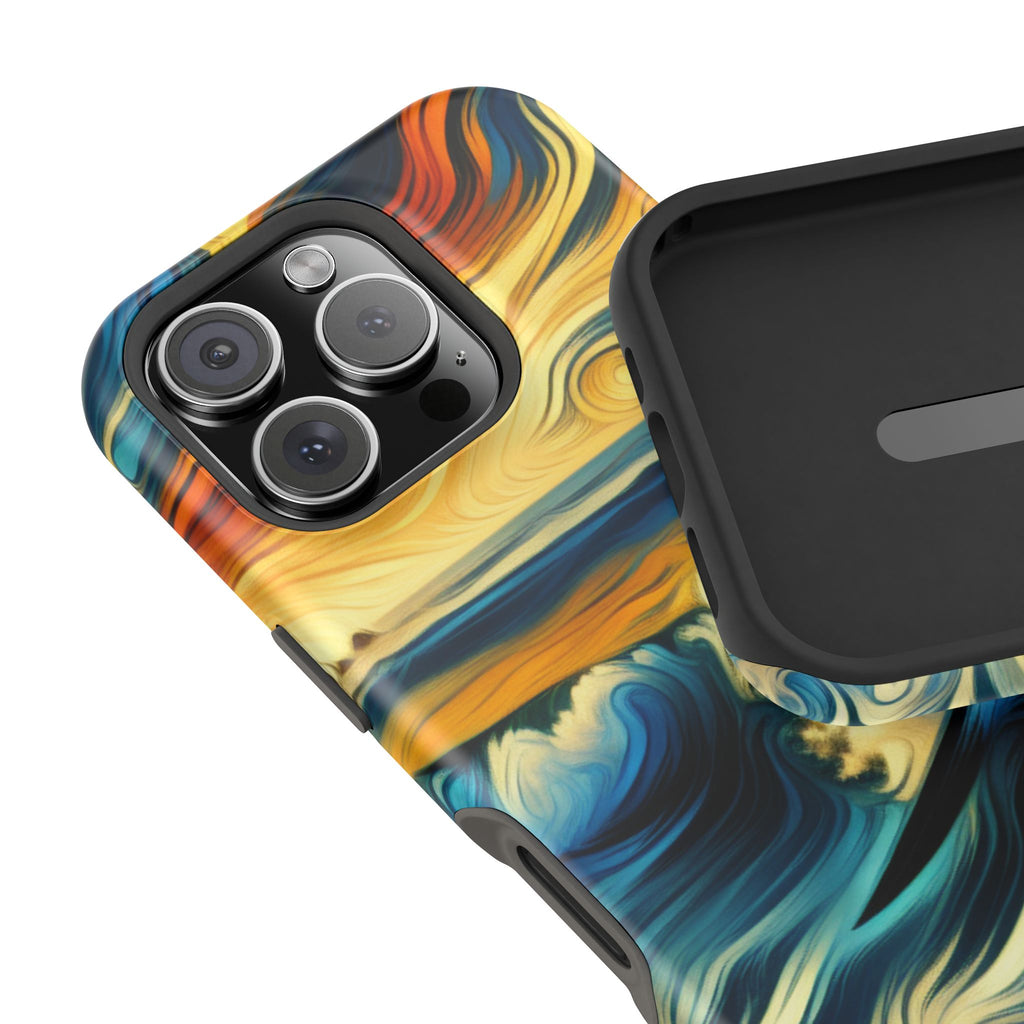 Impact Resistant Phone Case - Surfing Ocean Waves Design, Coastal Decor Gift