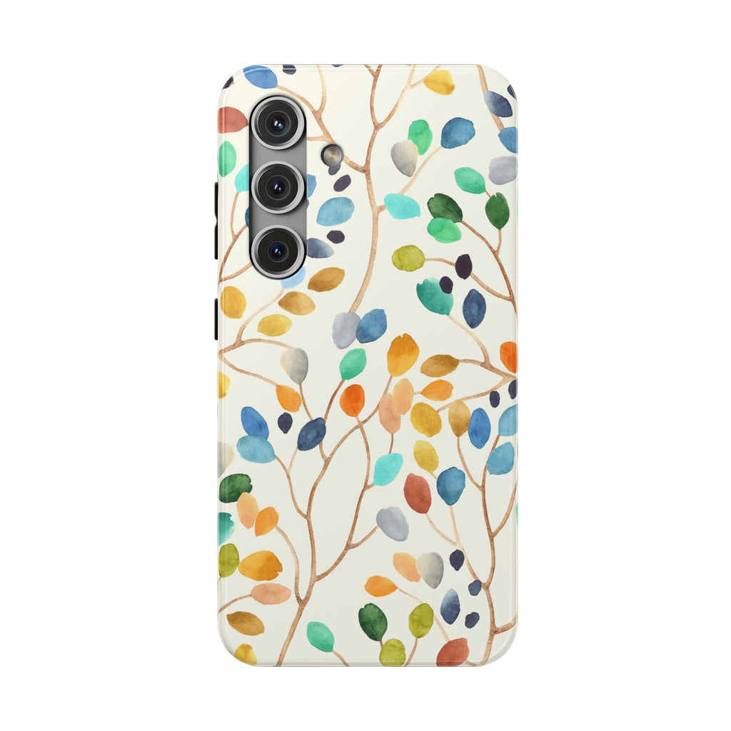 Floral Watercolor Leaves Impact-Resistant Phone Case