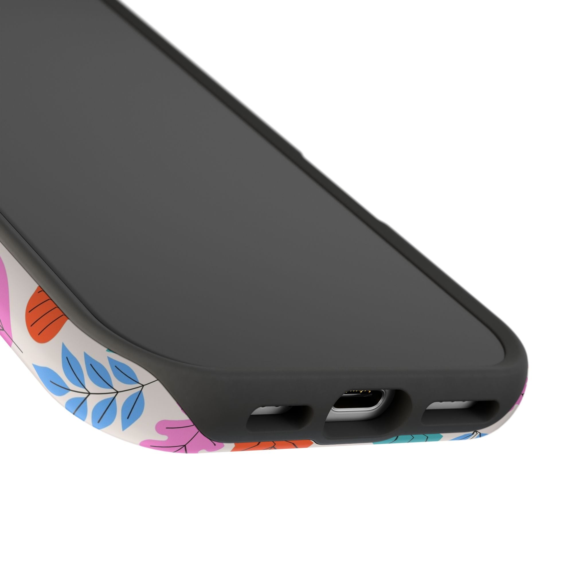 Magnetic Impact-Resistant Phone Case — Colorful Retro Leaf Pattern