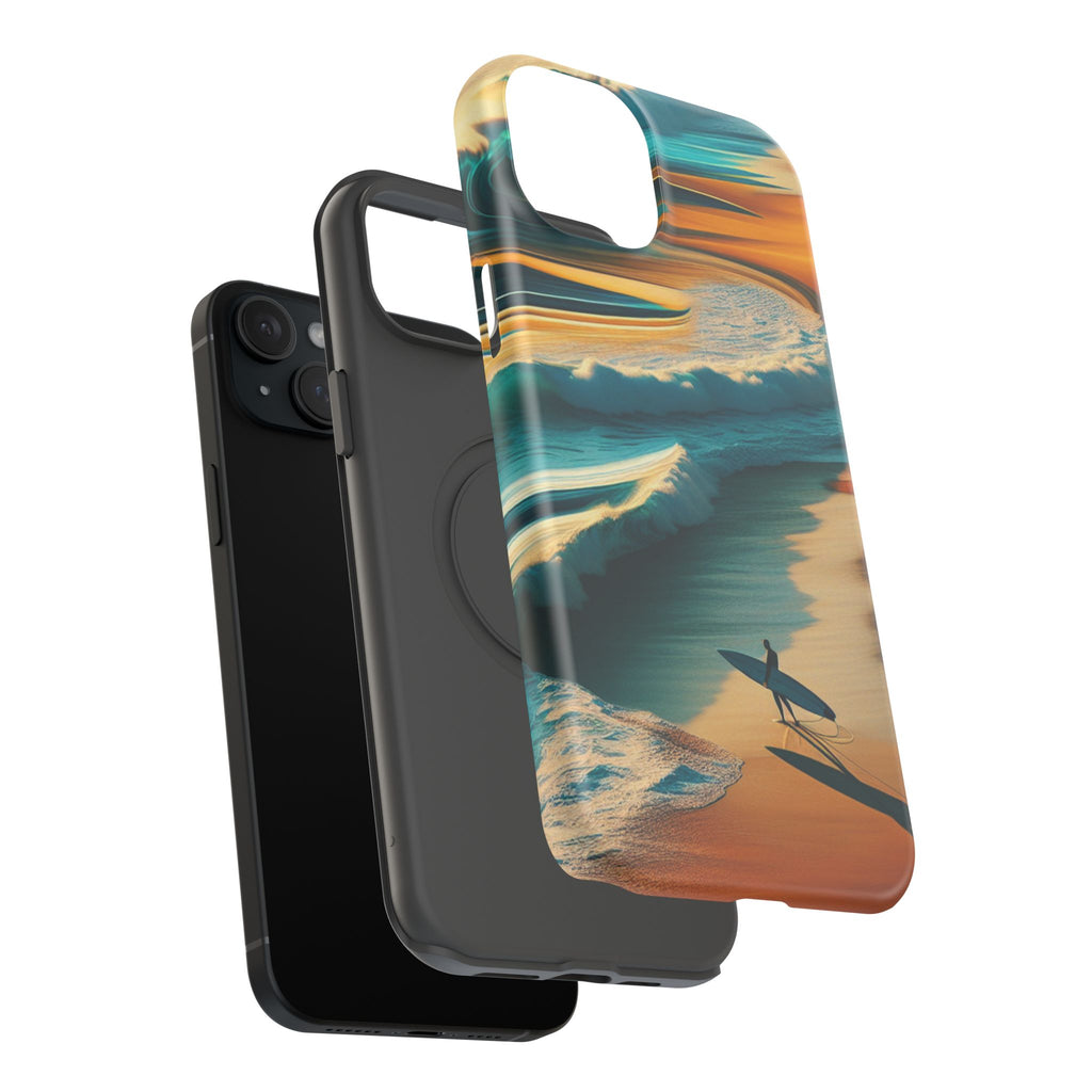 Impact Resistant Phone Case, Surf Wave Beach Lovers, Ocean Waves Design