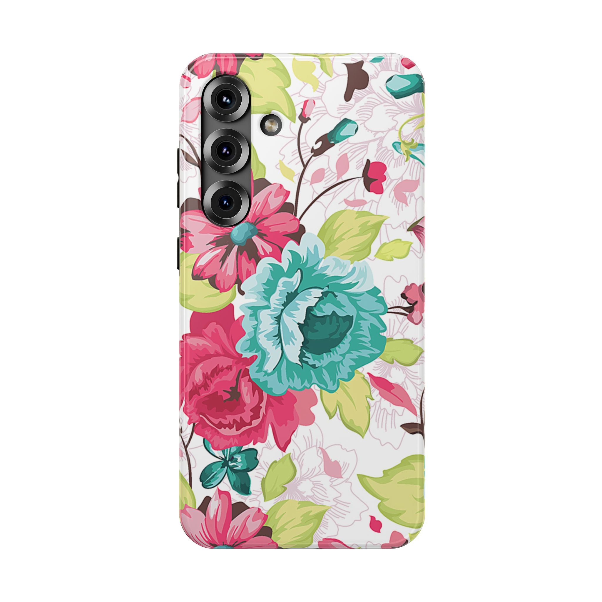 Floral Design Impact-Resistant Case