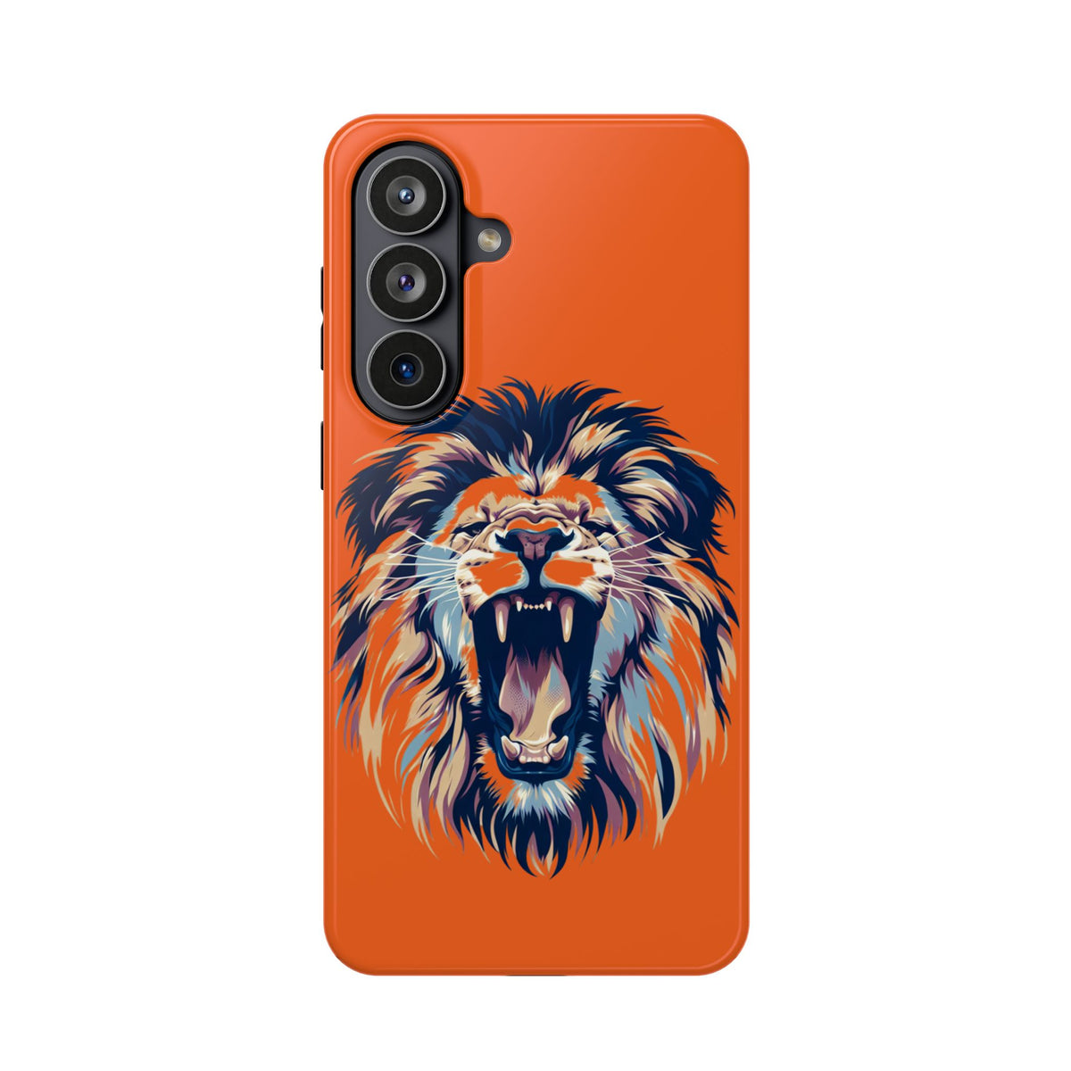 Roaring Lion Impact Phone Case — Shockproof Orange Protective Cover