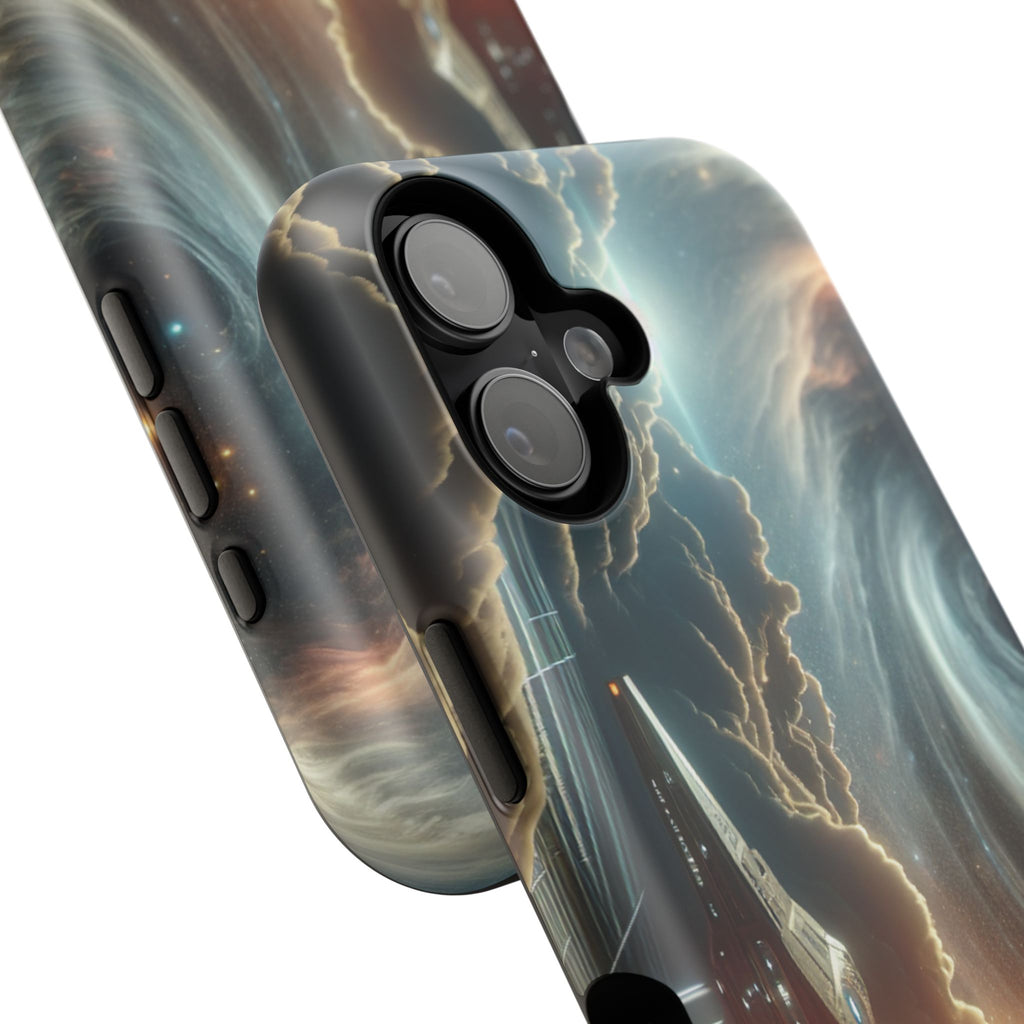 Spacecraft Vortex Phone Case — Impact-Resistant Sci‑Fi iPhone Cover