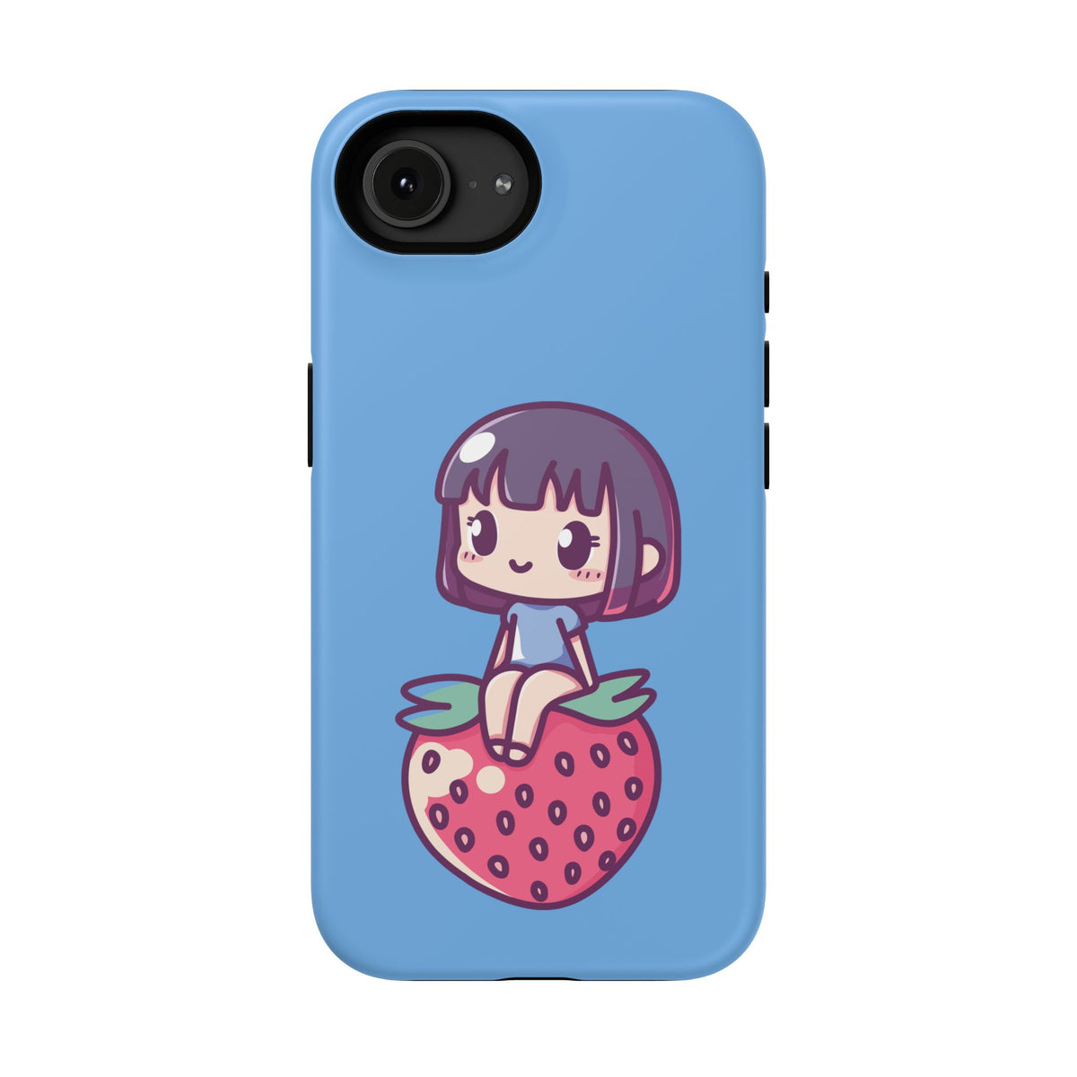 Cute Strawberry Girl Impact-Resistant Phone Case