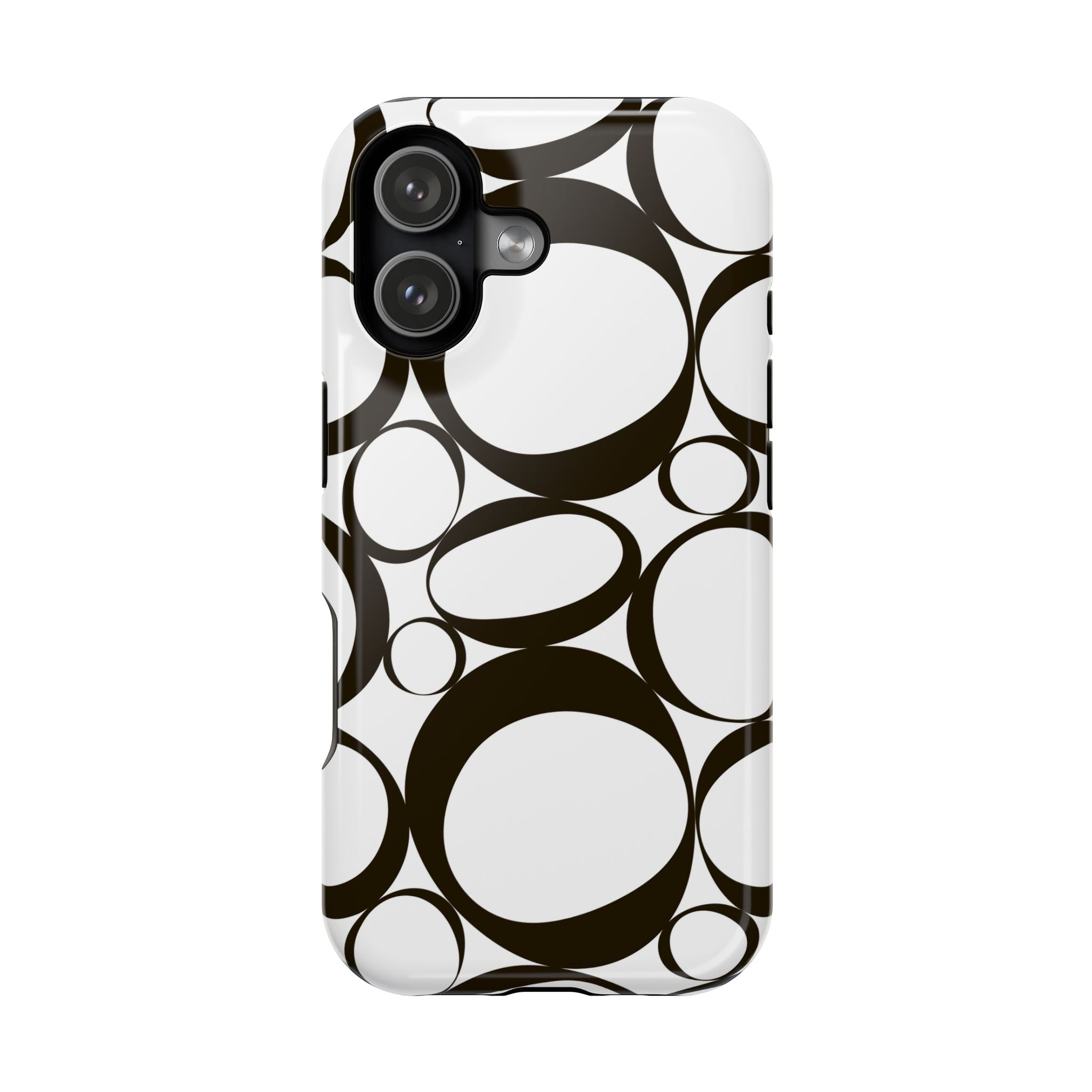Black & White Impact-Resistant Phone Case - Durable