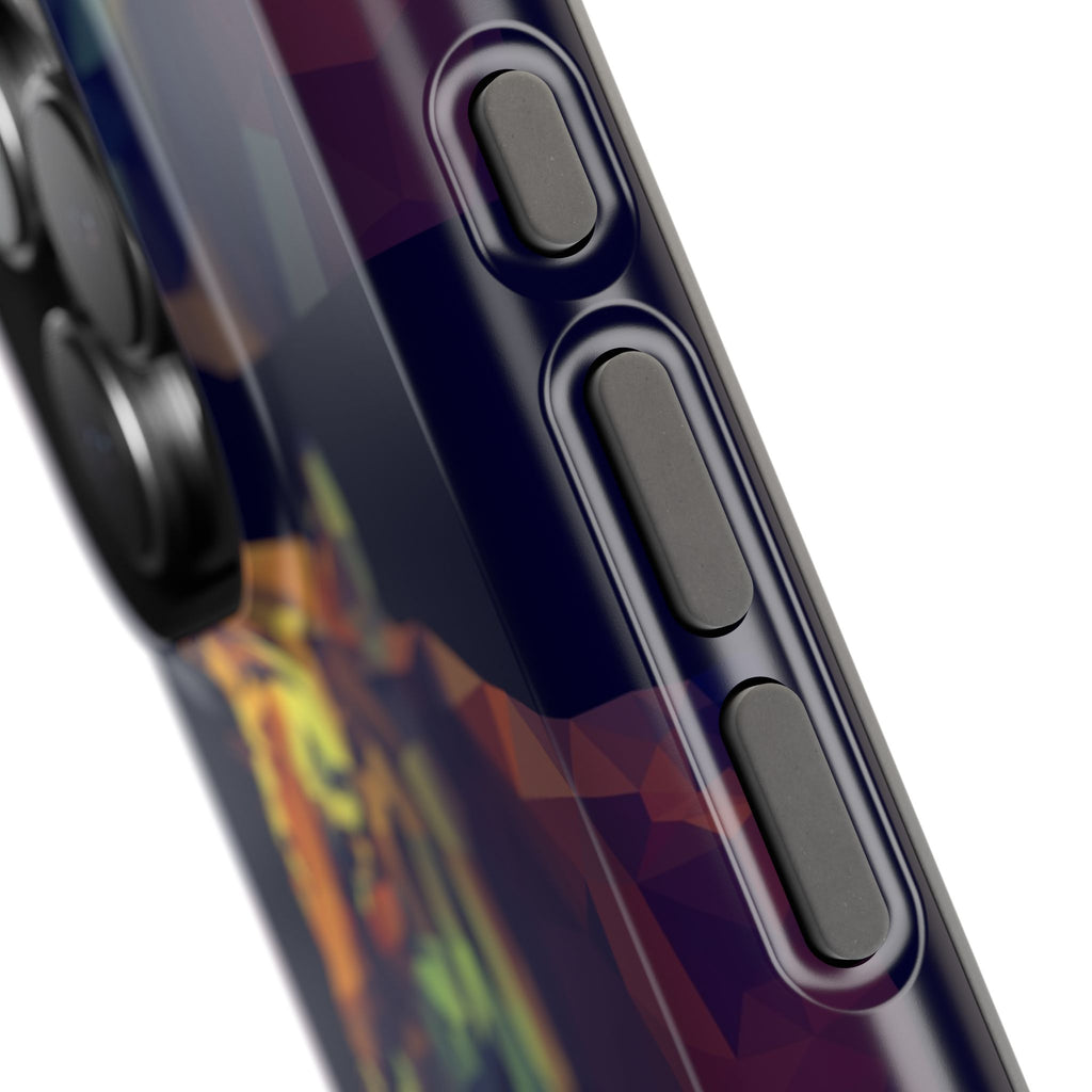 Colorful Tiger Phone Case, Impact-Resistant