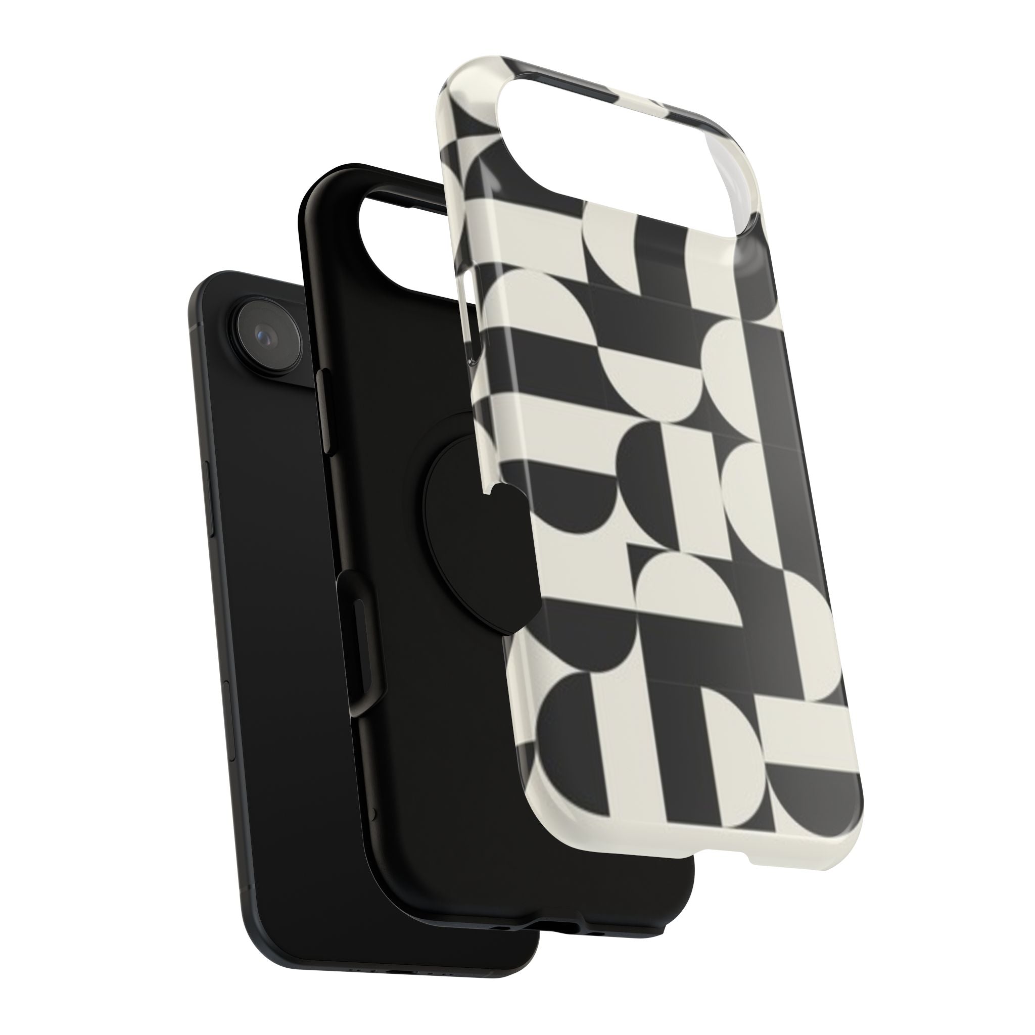 Black and White Design Impact-Resistant Case